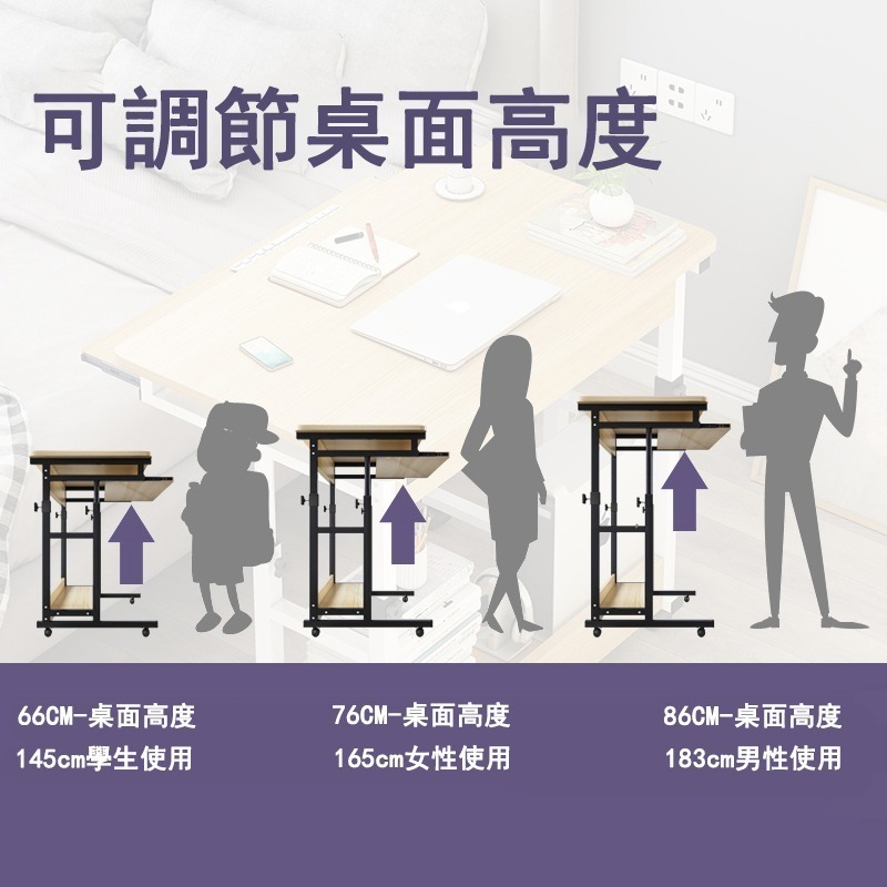 【E家工廠 108】電腦桌  升降移動 帶收納 書桌  多功能電腦桌 帶鍵盤架 DIY寫字桌 辦公桌 大桌面 可貨到付款-細節圖7