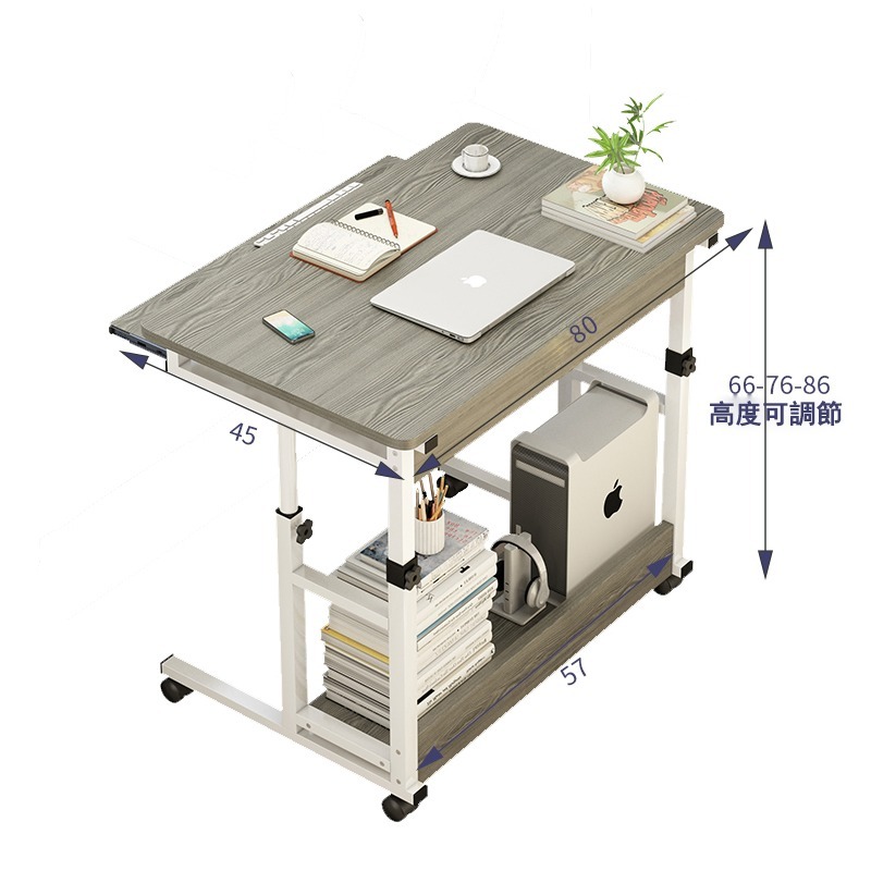【台灣現貨108】 電腦桌  升降移動 帶收納 書桌  多功能電腦桌 帶鍵盤架 DIY寫字桌 辦公桌 大桌面 可貨到付款-細節圖6