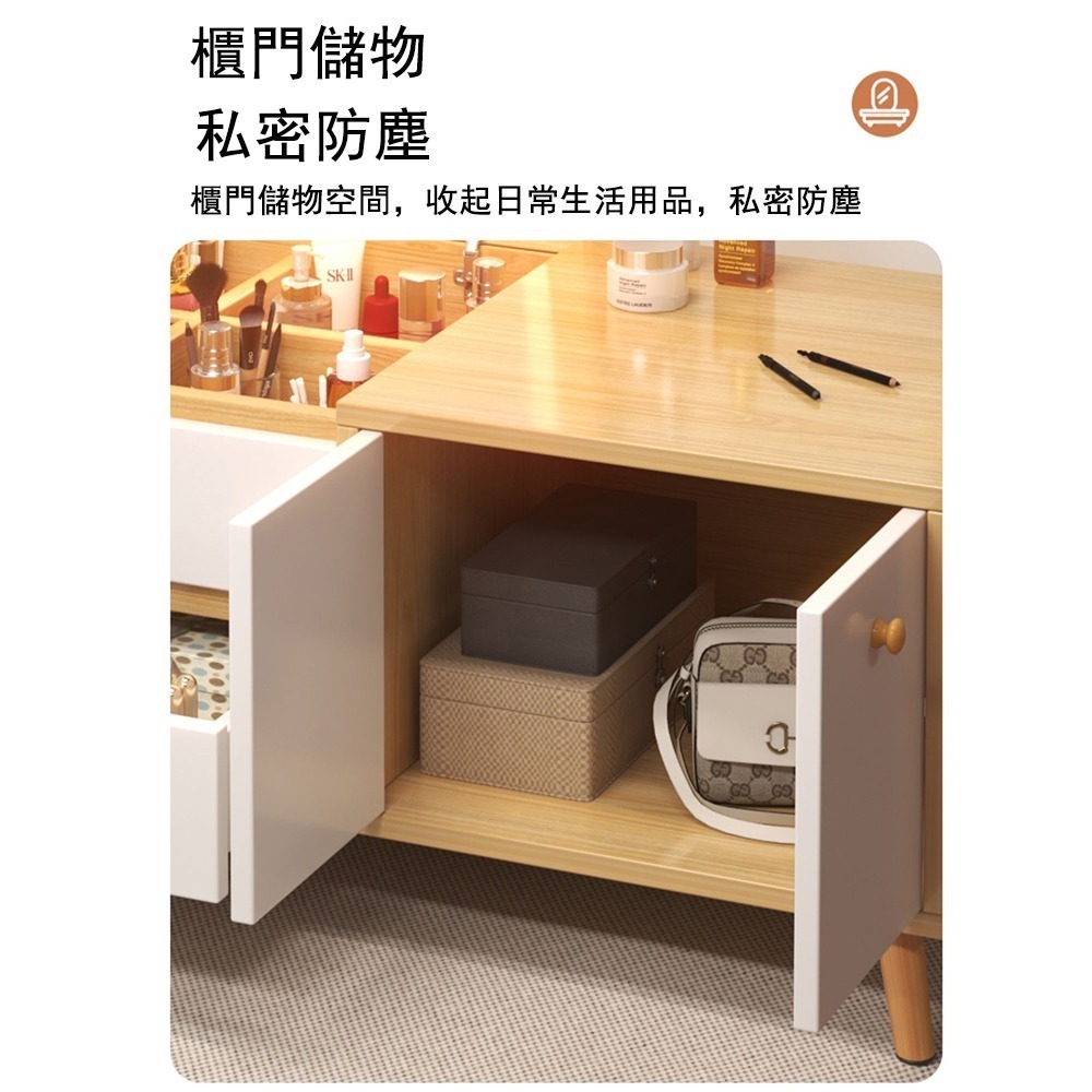 【E家工廠 156】化妝桌  簡約化妝臺  大容量 化妝桌 梳妝桌 梳妝台 鏡台 收納化妝桌  免運 可貨到付款-細節圖2