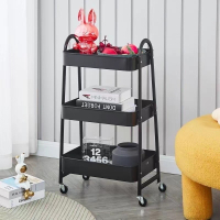 【E家工廠 161】北歐風置物籃手推車  收納推車 置物推車 置物架 廚房收納架 工具車 美容車 美髮工作車 可貨到付款