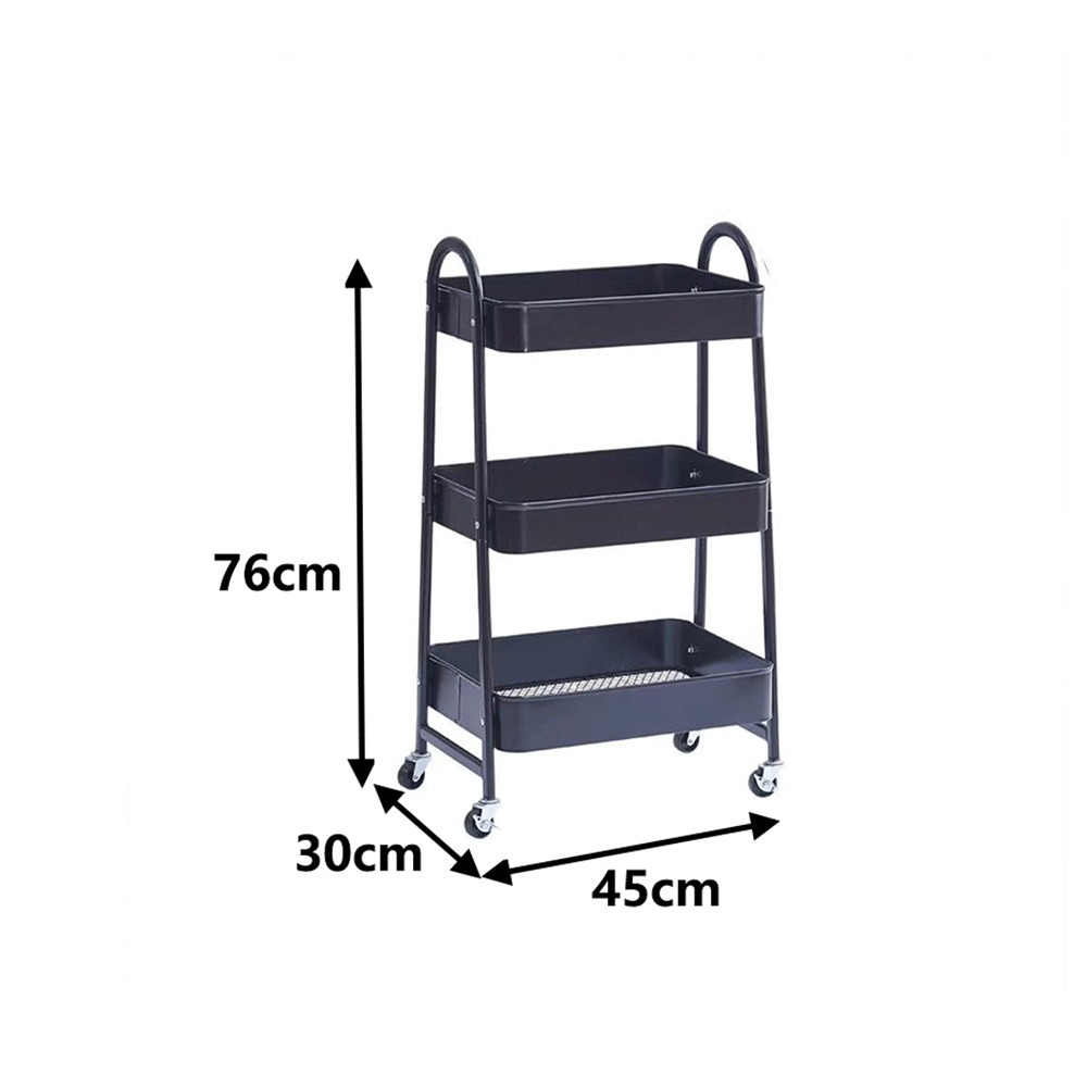 【E家工廠 166】北歐風置物籃手推車  收納推車 置物推車 置物架 廚房收納架 工具車 美容車 美髮工作車 可貨到付款-細節圖6