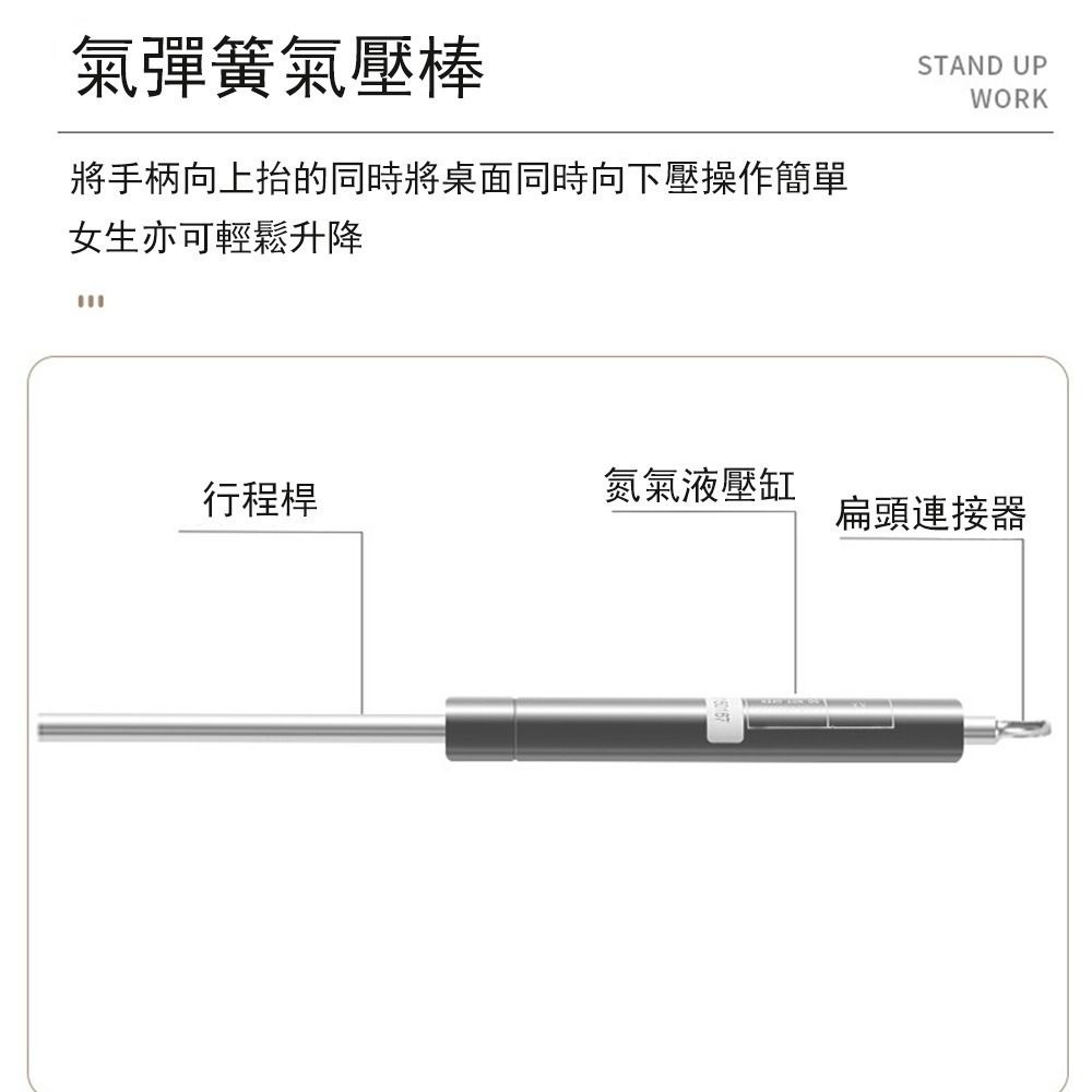 【E家工廠 174】免組裝 桌上型氣壓升降站立辦公電腦桌  筆電桌  站立桌 摺疊桌 工作桌 氣壓桌 可貨到付款-細節圖5
