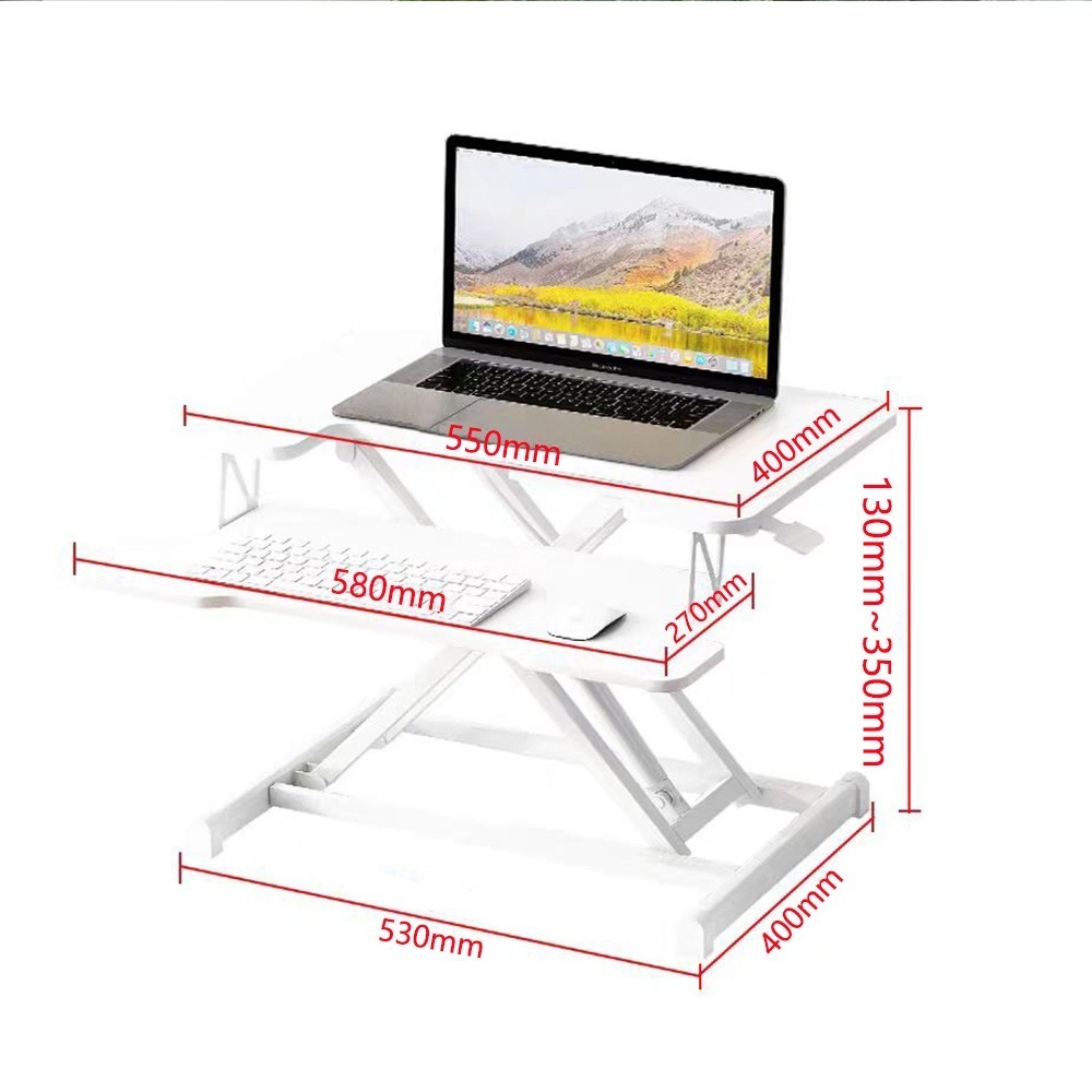 【E家工廠 174】免組裝 桌上型氣壓升降站立辦公電腦桌  筆電桌  站立桌 摺疊桌 工作桌 氣壓桌 可貨到付款-細節圖7