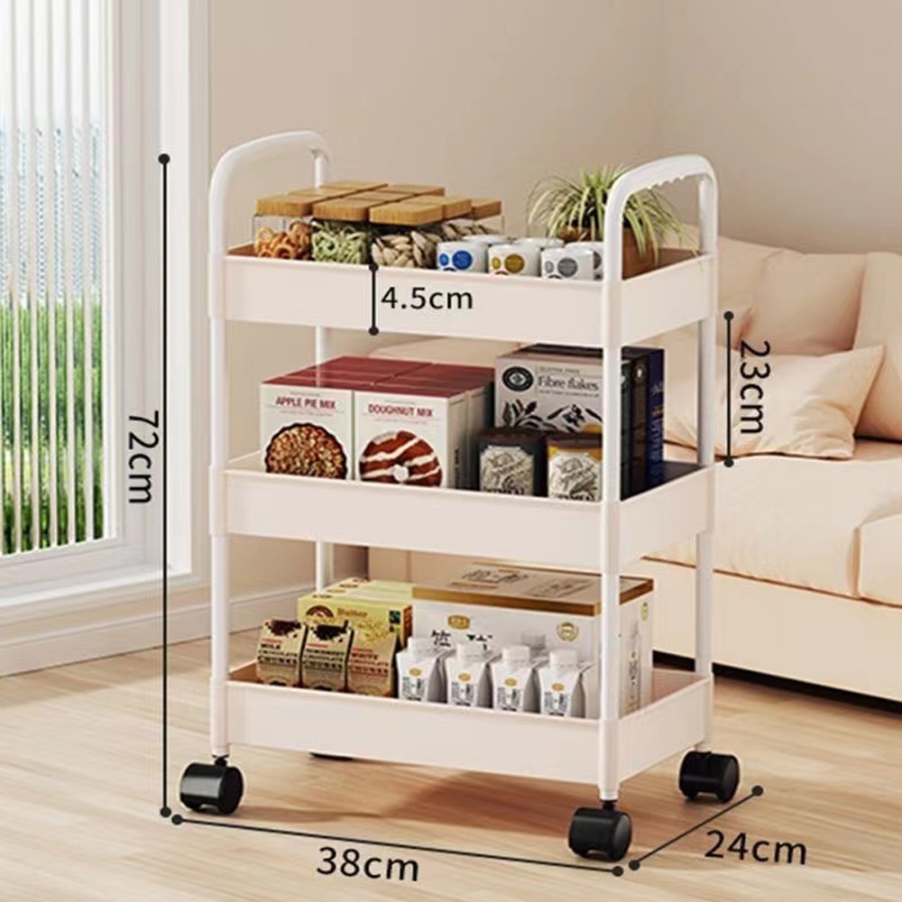 【E家工廠 219】升級款免組裝 三層推車 摺疊推車 置物架 層架 收納架 置物推車 手推車 收納推車 免運 可貨到付款-細節圖5