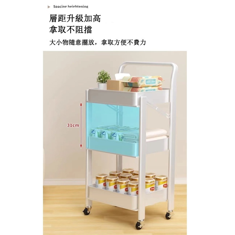 【E家工廠 224】升級款免組裝 三層推車 摺疊推車 置物架 層架 收納架 置物推車收納籃 收納推車 免運 可貨到付款-細節圖7