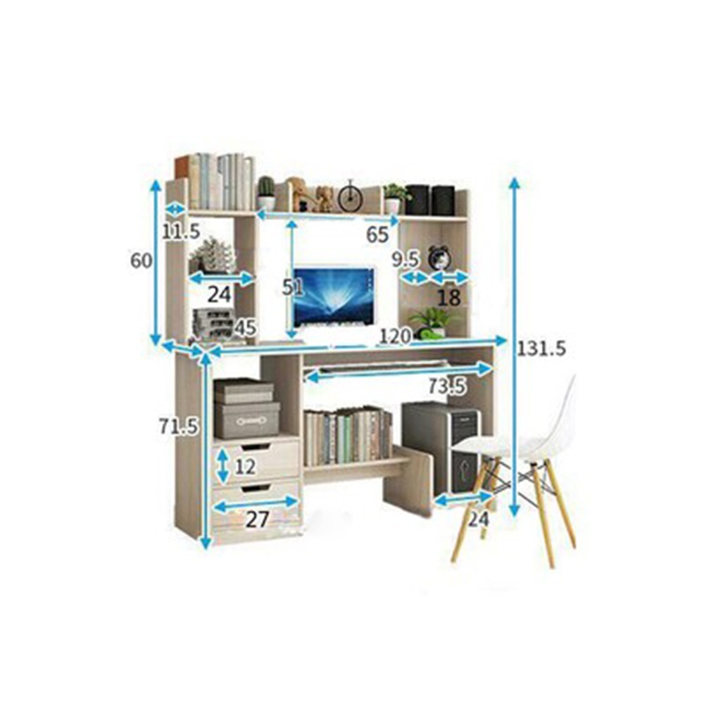 【E家工廠 253】書桌 電腦桌帶鍵盤架 120CM工作桌 抽屜收納 DIY寫字桌 辦公桌 大桌面收納桌  可貨到付款-細節圖8