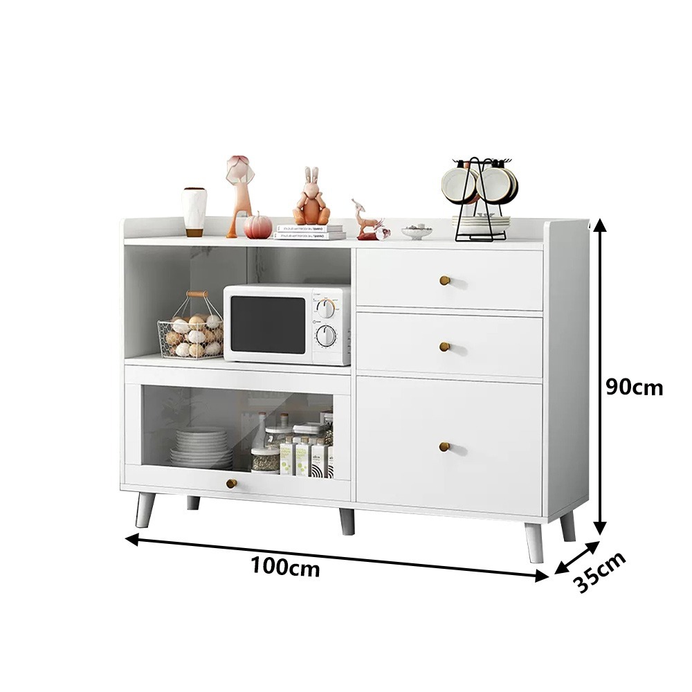 【E家工廠 264】餐邊櫃 廚房櫃 置物收納桌 簡易小櫃子 置物架 多功能 多層 儲物櫃 茶水櫃 免運 可貨到付款-細節圖7