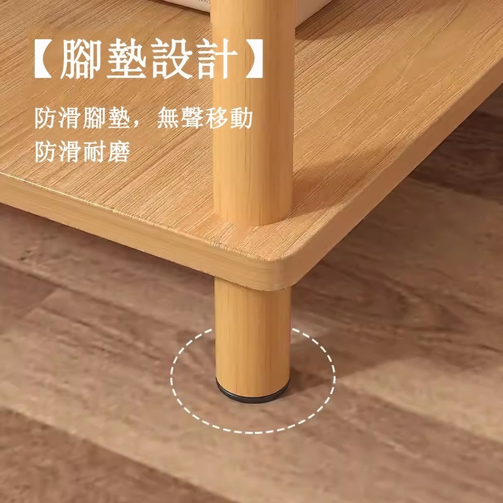 【E家工廠 236】雙層邊桌 床頭櫃 書架 置物架 收納架 展示架 廚房客廳臥室層架 收納櫃 置物櫃 可貨到付款-細節圖2