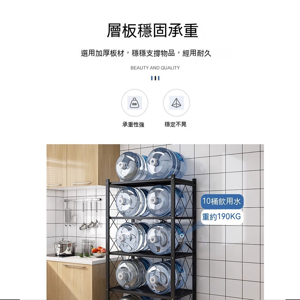 【E家工廠 381】台灣現貨 免組裝層架 折疊置物架 收納推車  秒開置物架 浴室置物架 收納層架 層架置物架 免運-細節圖5