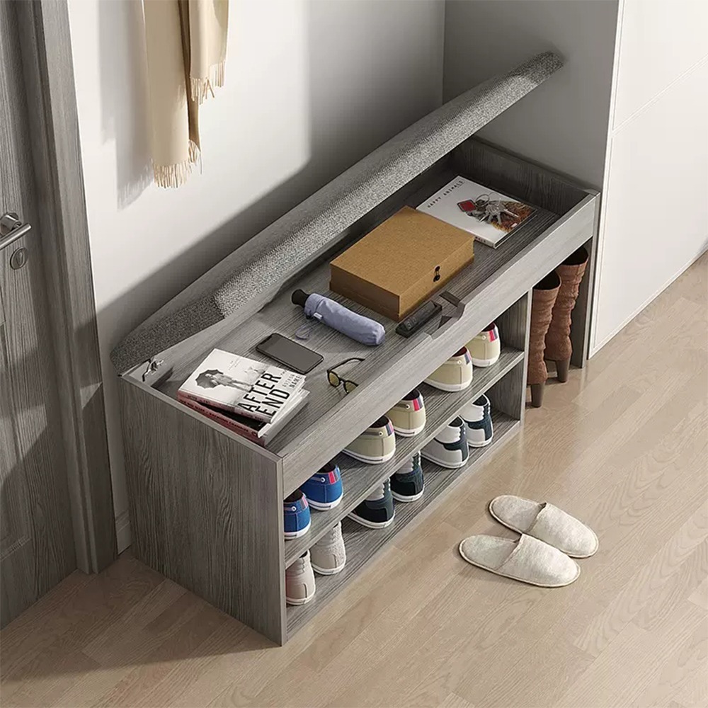 【E家工廠 293】鞋櫃 穿鞋椅 坐墊翻蓋收納穿鞋椅 換鞋凳 收納換鞋椅 玄關鞋櫃 免運 可貨到付款-細節圖2