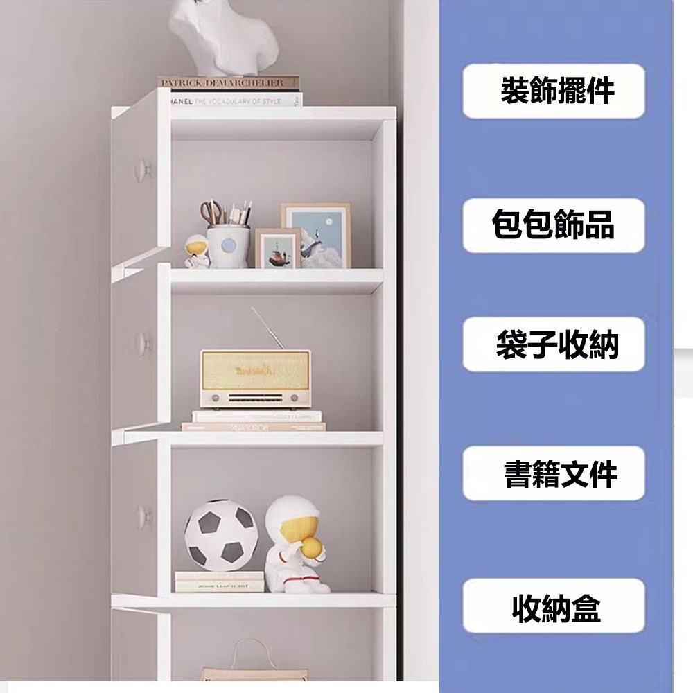 【E家工廠 080】收納櫃 書櫃 北歐書櫃 書架 門櫃 木櫃 置物櫃 儲藏櫃 儲物櫃 五門收納櫃 免運 可貨到付款-細節圖2