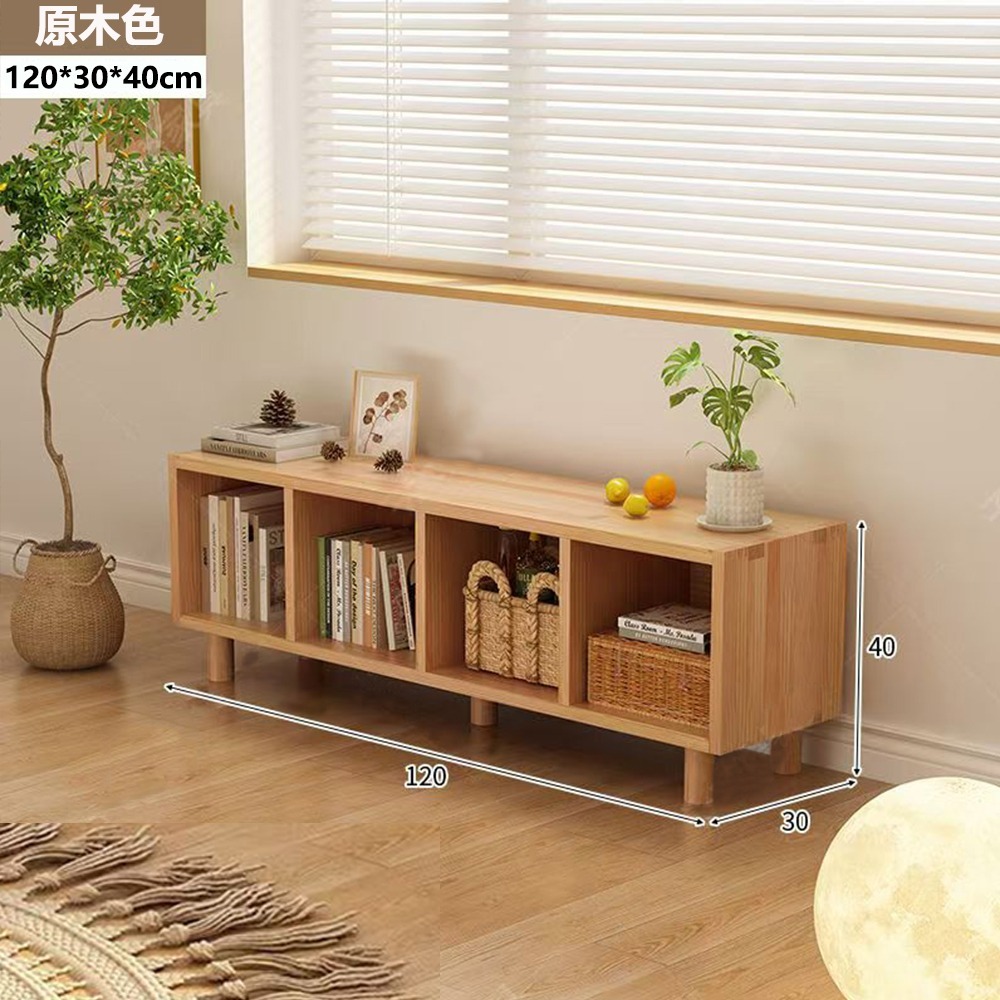 【E家工廠 463】全實木書櫃 書架 收納櫃 櫥櫃 展示櫃 櫃子 展示櫃 格子櫃 層架 儲物櫃 電視櫃 免運-細節圖2