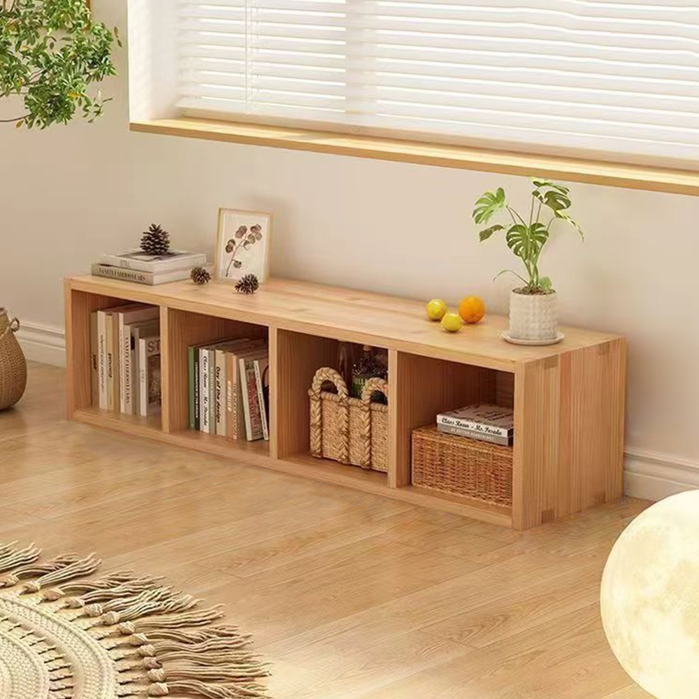 【E家工廠 463】全實木書櫃 書架 收納櫃 櫥櫃 展示櫃 櫃子 展示櫃 格子櫃 層架 儲物櫃 電視櫃 免運-細節圖3