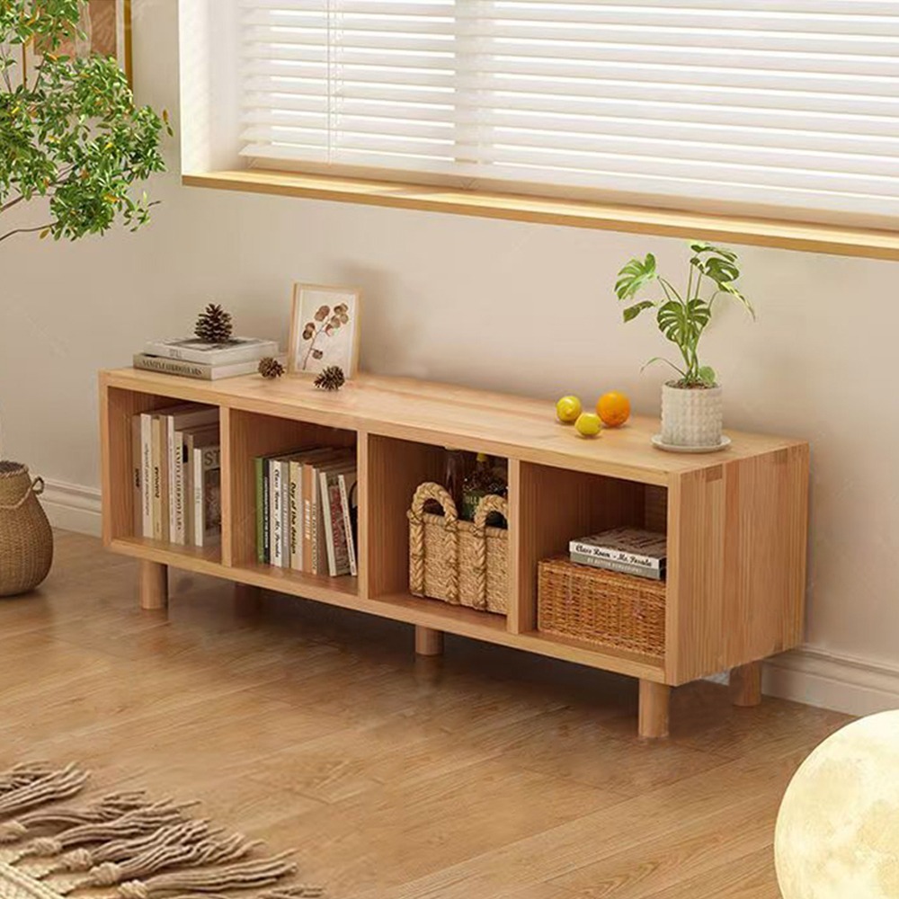 【E家工廠 463】全實木書櫃 書架 收納櫃 櫥櫃 展示櫃 櫃子 展示櫃 格子櫃 層架 儲物櫃 電視櫃 免運-細節圖4