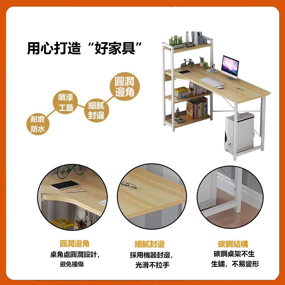 【E家工廠 338】書桌 電腦桌 書桌收納 側櫃書桌 側架書桌 工作桌 書桌收納架 書桌收納櫃 長桌 免運 可貨到付款-細節圖5