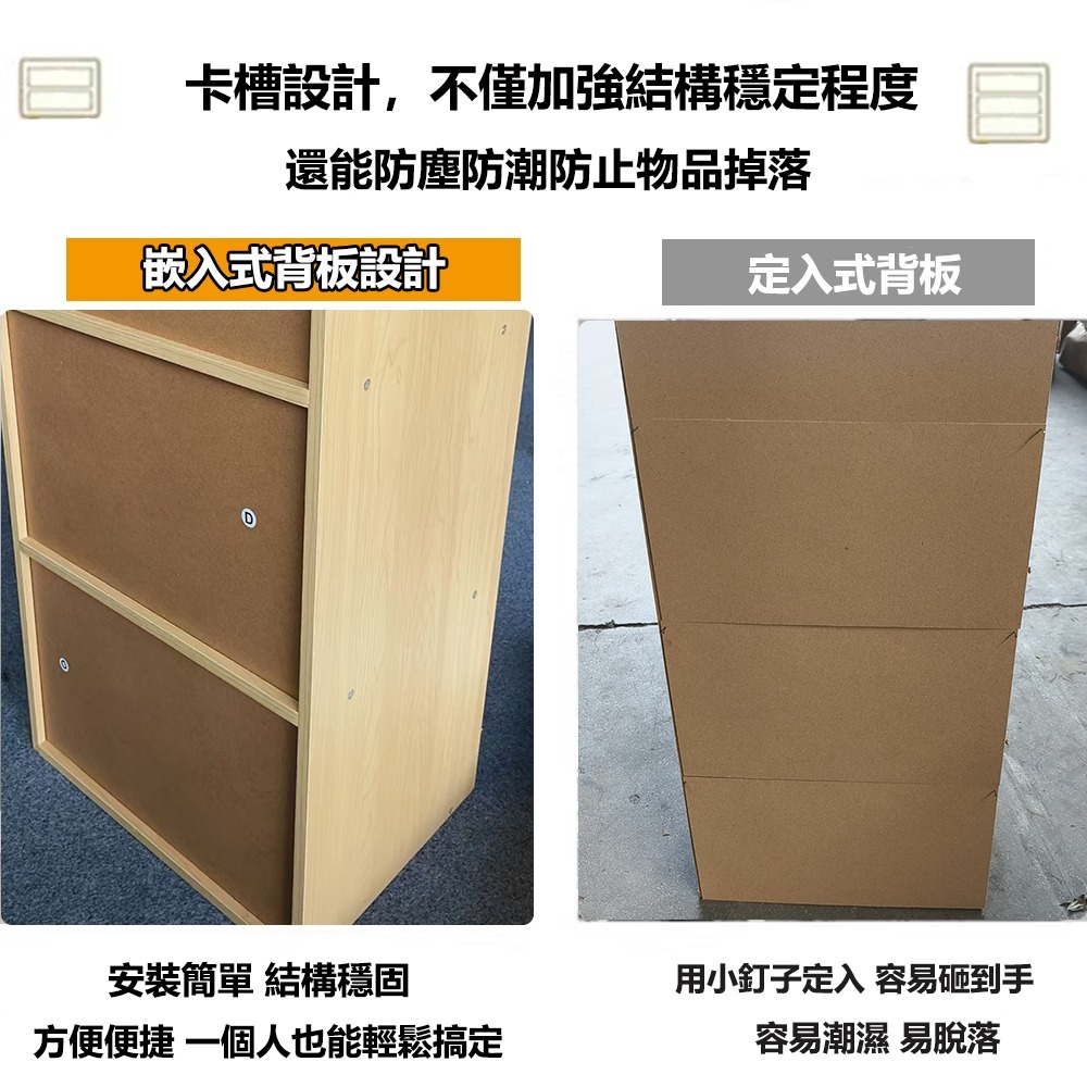 【E家工廠 401】收納櫃 書櫃 書架 櫃子收納櫃 原木色兩層櫃三層櫃 櫃子 收納架 格子櫃 置物架 儲物櫃 免運-細節圖7