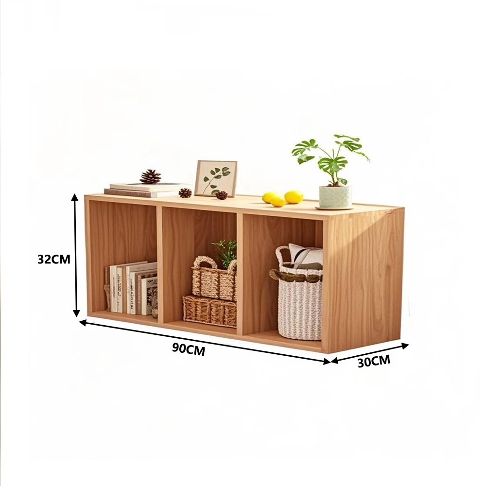 【E家工廠 018】收納櫃 書櫃 書架 展示櫃 櫃子收納櫃 格子櫃 層架 儲物櫃 三格櫃 免運 可貨到付款-細節圖7