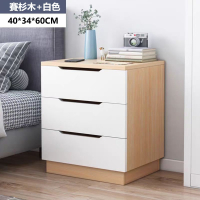 【E家工廠 063】 床頭櫃  邊桌 三層抽屜櫃 床邊櫃 收納櫃 斗櫃 小櫃子 床邊桌  可貨到付款 免運