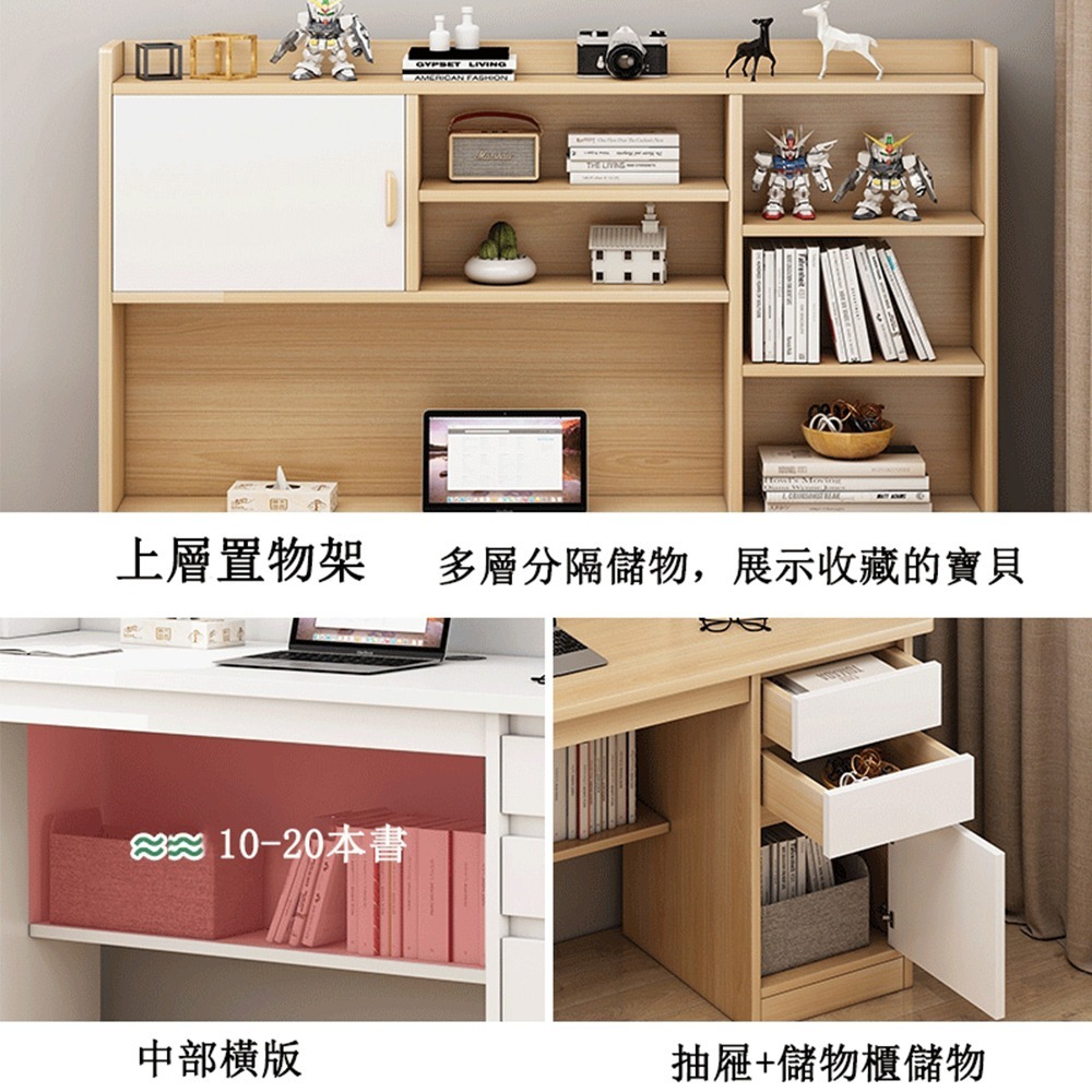 【E家工廠 092】 書桌  電腦桌  工作桌 抽屜書桌  書桌收納 寫字桌 辦公桌 大書桌 收納桌 免運 可貨到付款-細節圖2