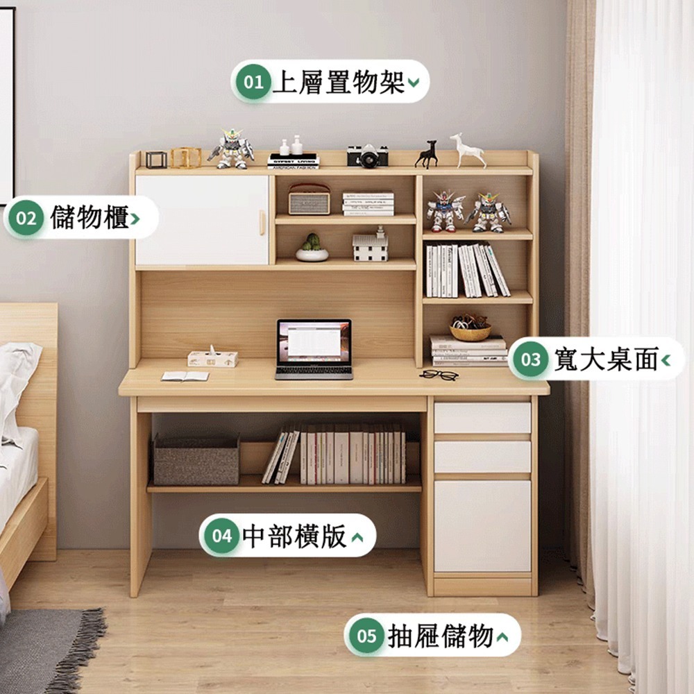 【E家工廠 092】 書桌  電腦桌  工作桌 抽屜書桌  書桌收納 寫字桌 辦公桌 大書桌 收納桌 免運 可貨到付款-細節圖3