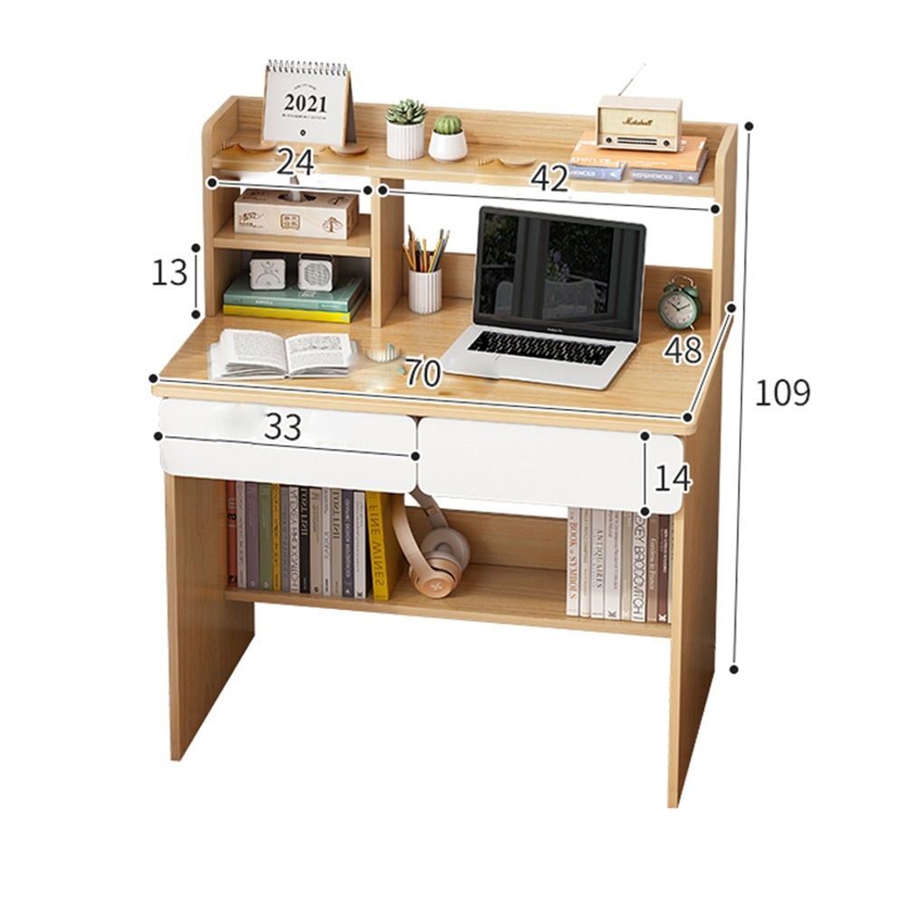 【E家工廠 194】書桌  電腦桌  70CM工作桌 抽屜收納 DIY寫字桌 辦公桌 大桌面收納桌 免運  可貨到付款-細節圖5
