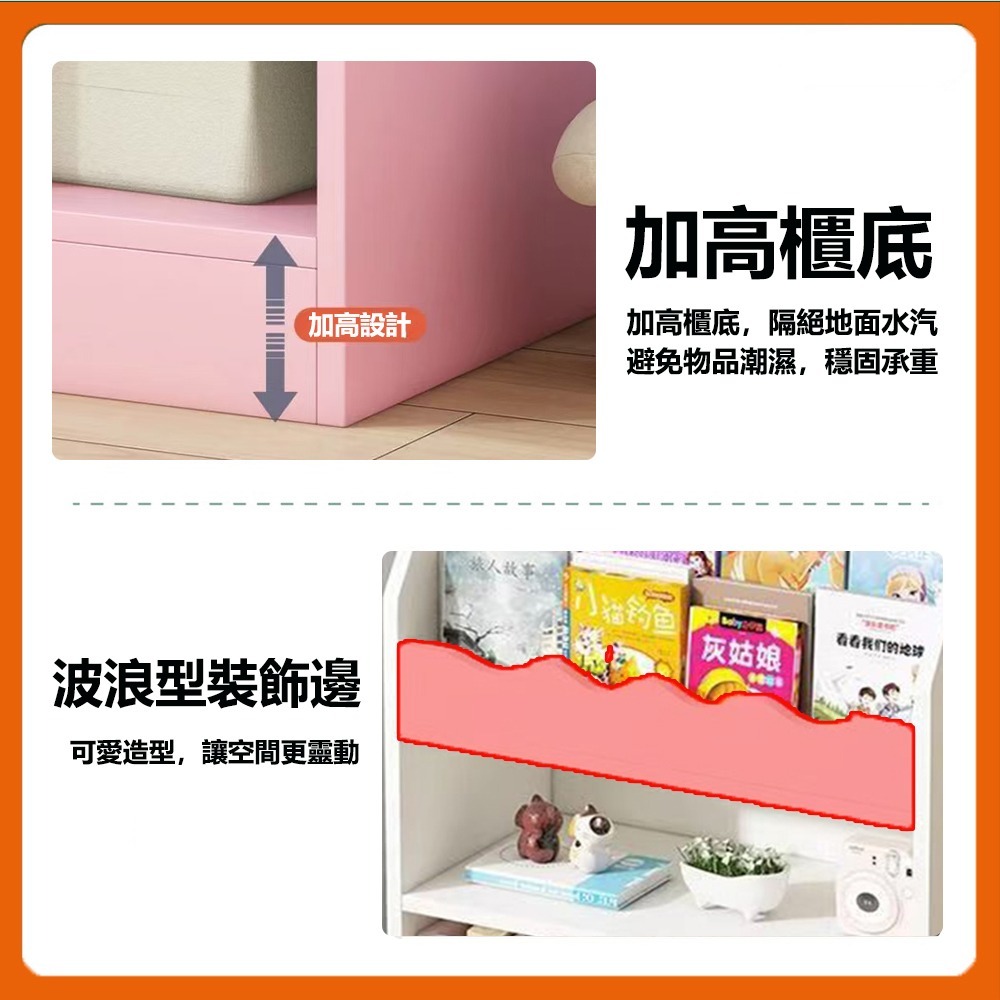 【E家工廠 200】兒童書架 書架 書櫃 玩具收納儲物架 兒童玩具圖書收納架 繪本收納架 書架 置物架 收納櫃 免運-細節圖8