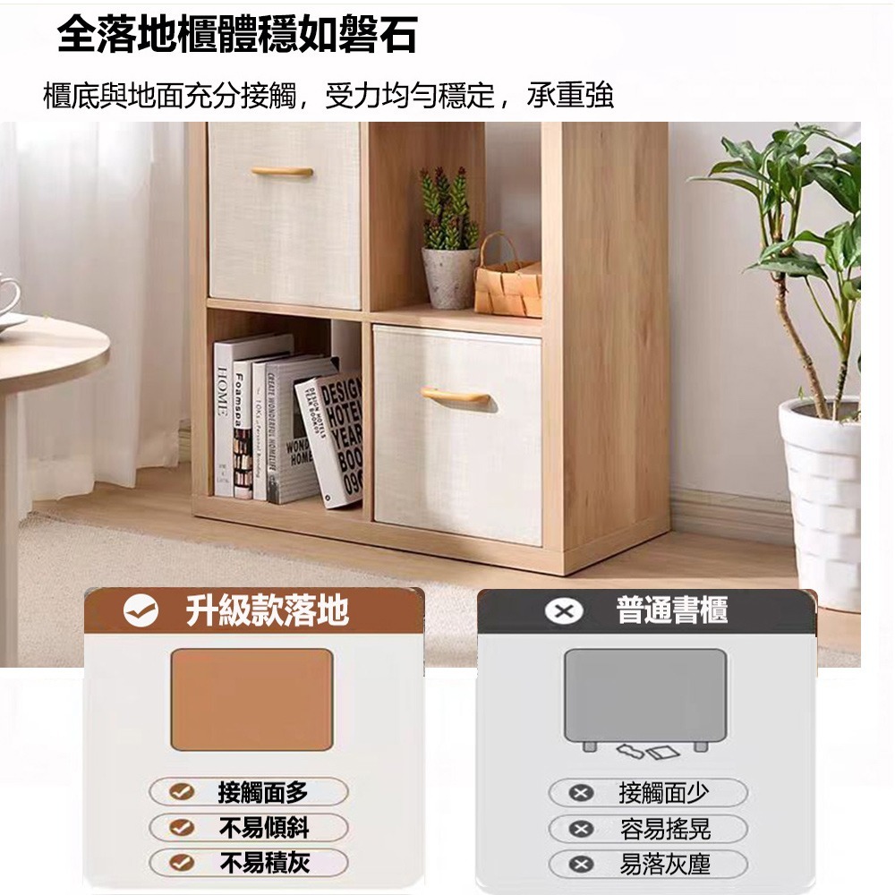 【E家工廠 203】收納櫃 書櫃 書架 展示櫃 加厚款櫃子收納櫃 展示櫃 格子櫃 儲物櫃 四格櫃 免運 可貨到付款-細節圖5