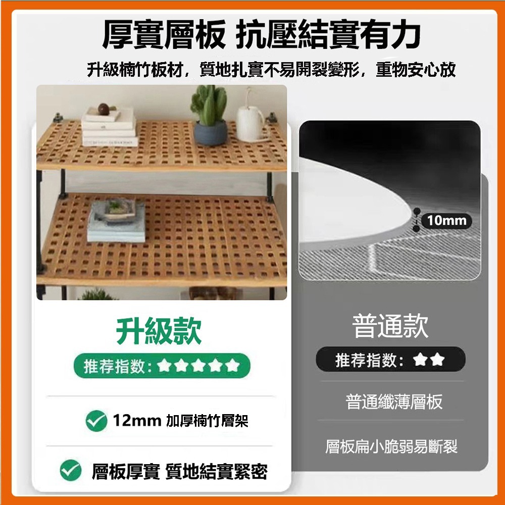 【E家工廠 239】85公分三層置物架 客廳展示架 書架 層架置物架 楠竹置物架 置物架 收納架 免運 可貨到付款-細節圖3