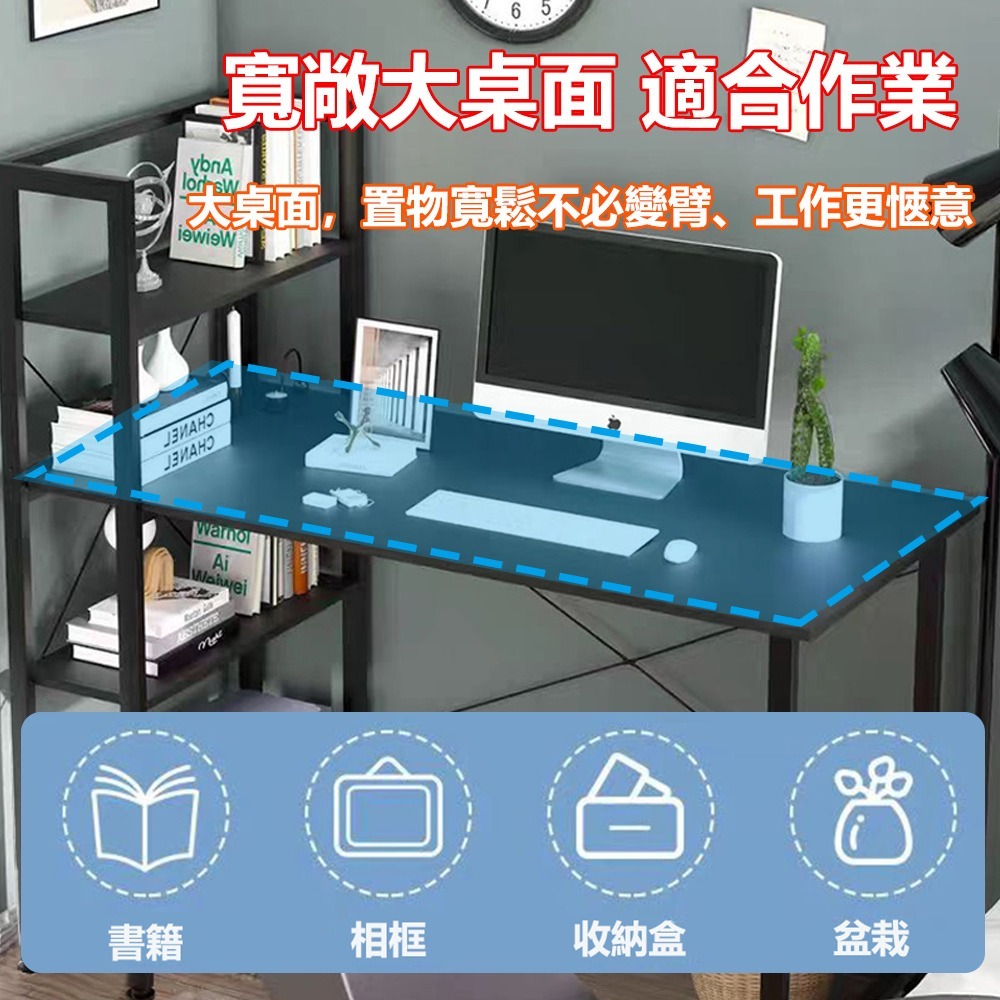 【E家工廠 329】書桌 電腦桌 書桌收納 側櫃書桌 側架書桌 工作桌 書桌收納架 書桌收納櫃 長桌 免運 可貨到付款-細節圖3