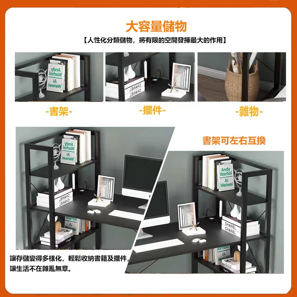 【E家工廠 329】書桌 電腦桌 書桌收納 側櫃書桌 側架書桌 工作桌 書桌收納架 書桌收納櫃 長桌 免運 可貨到付款-細節圖8