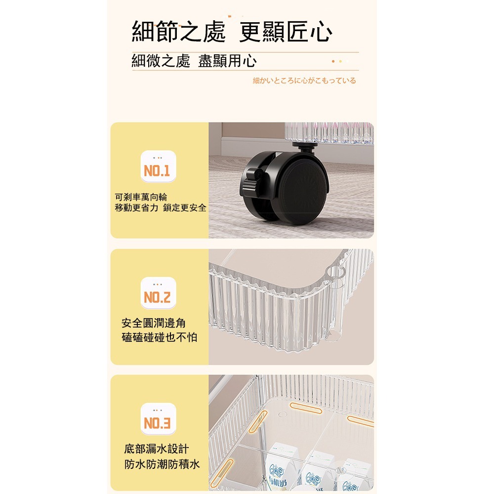 【E家工廠 378】 置物手推車 置物籃推車 置物架 廚房推車 收納推車 浴室收納 層架推車 四層推車 免運 可貨到付款-細節圖8