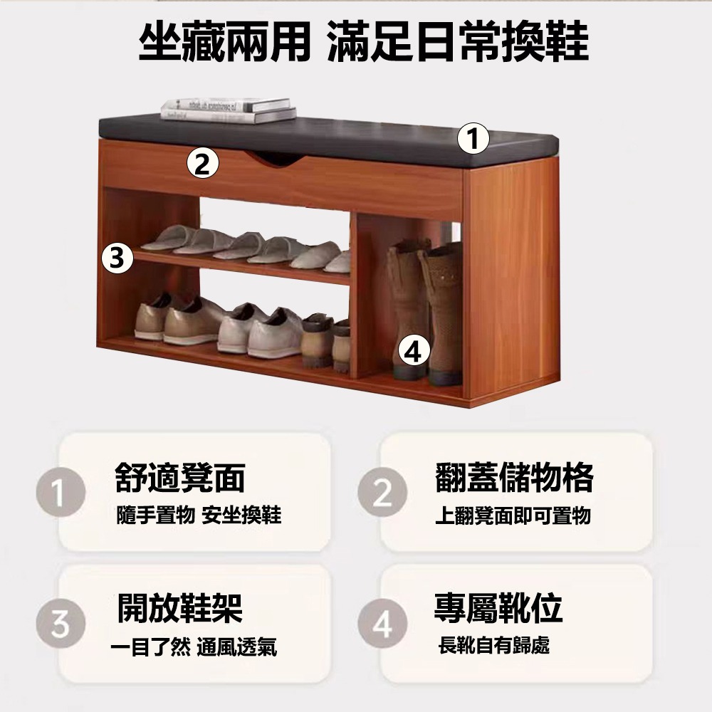 【E家工廠 406】80公分穿鞋椅 帶收納 換鞋櫃 收納換鞋椅  儲物凳  穿鞋凳  收納凳 換鞋凳 免運 可貨到付款-細節圖3