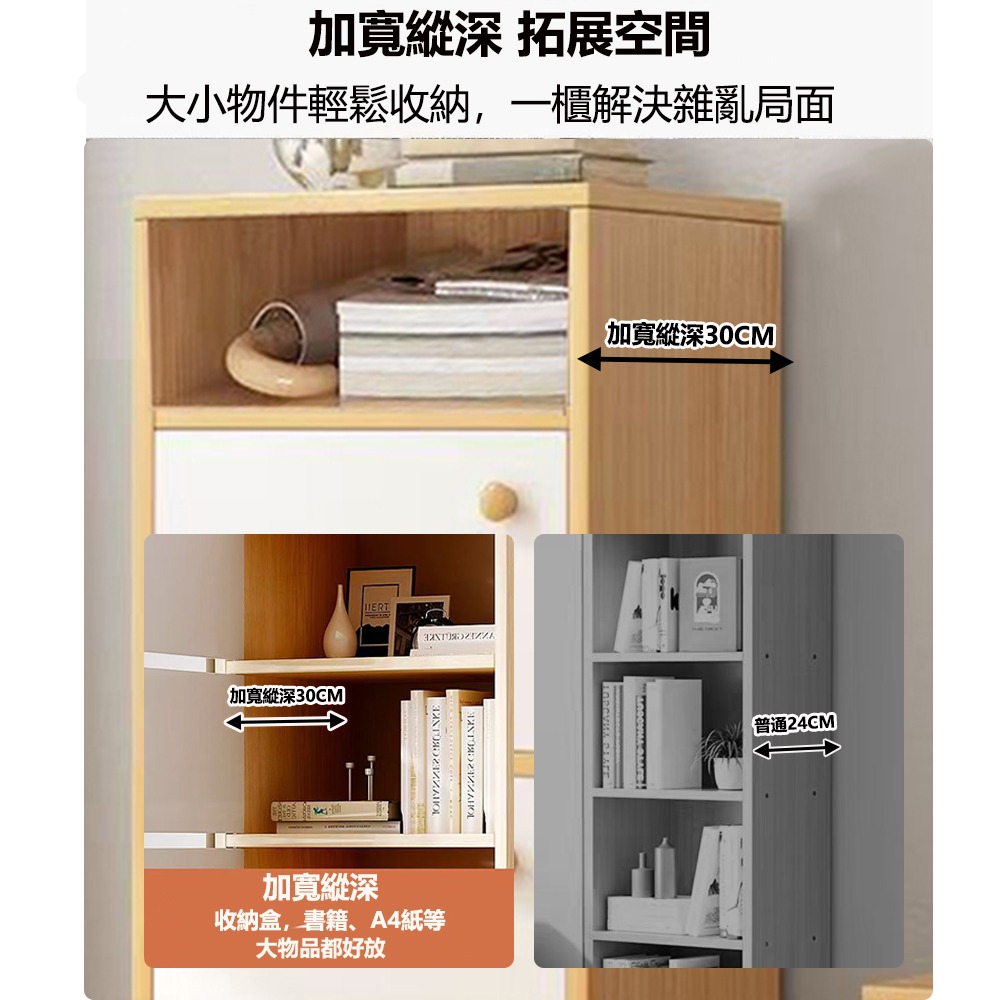 【E家工廠 441】收納櫃 書櫃 北歐書櫃 書架 木櫃 客廳置物櫃 四層收納櫃 四層櫃 儲物櫃 免運 可貨到付款-細節圖3