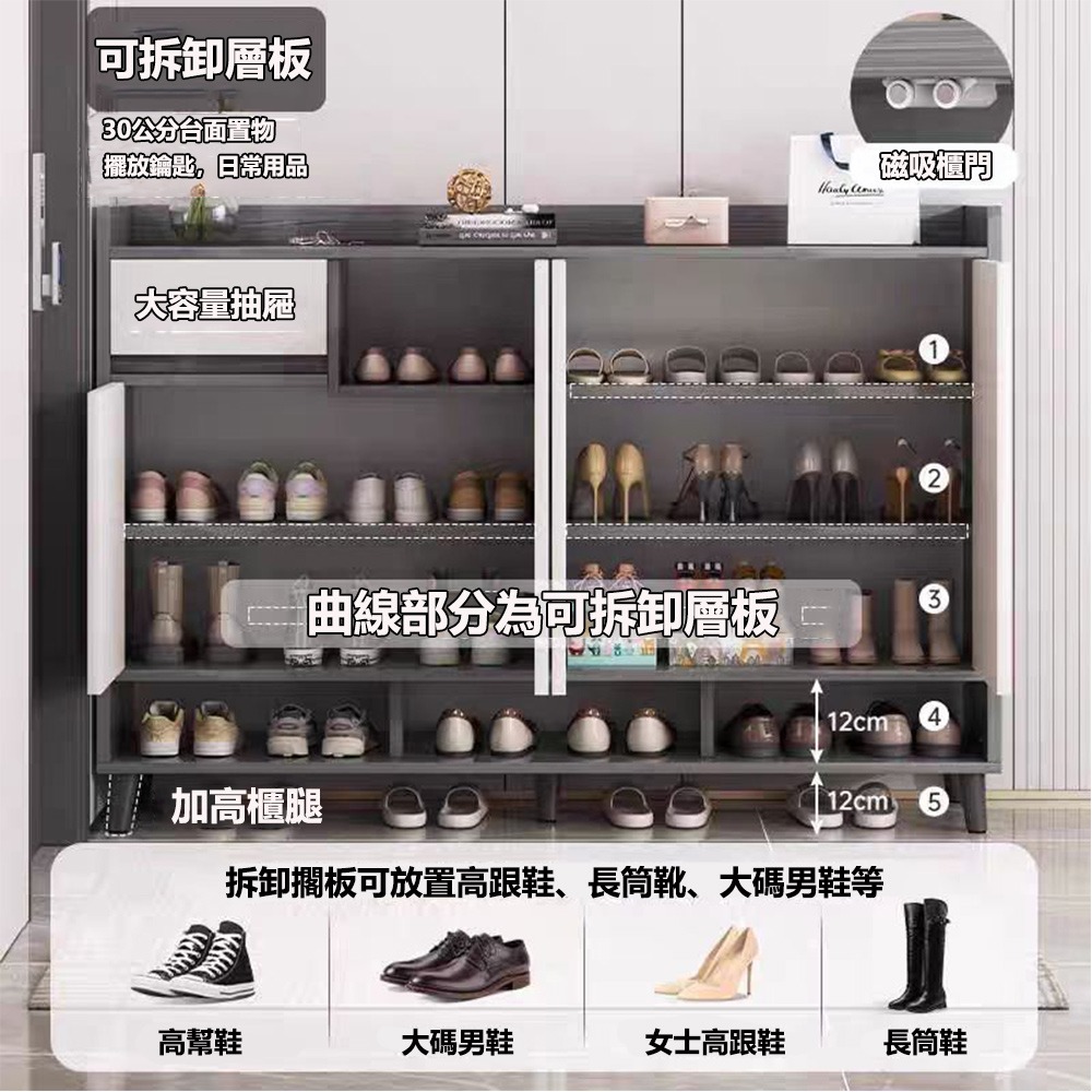 【E家工廠447】鞋櫃 鞋架 80公分三門收納鞋櫃 鞋櫃玄關 鞋櫃收納櫃 玄關櫃  櫃子收納櫃 免運 可貨到付款-細節圖2