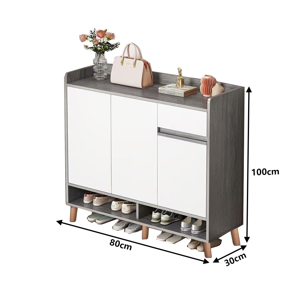 【E家工廠447】鞋櫃 鞋架 80公分三門收納鞋櫃 鞋櫃玄關 鞋櫃收納櫃 玄關櫃  櫃子收納櫃 免運 可貨到付款-細節圖9