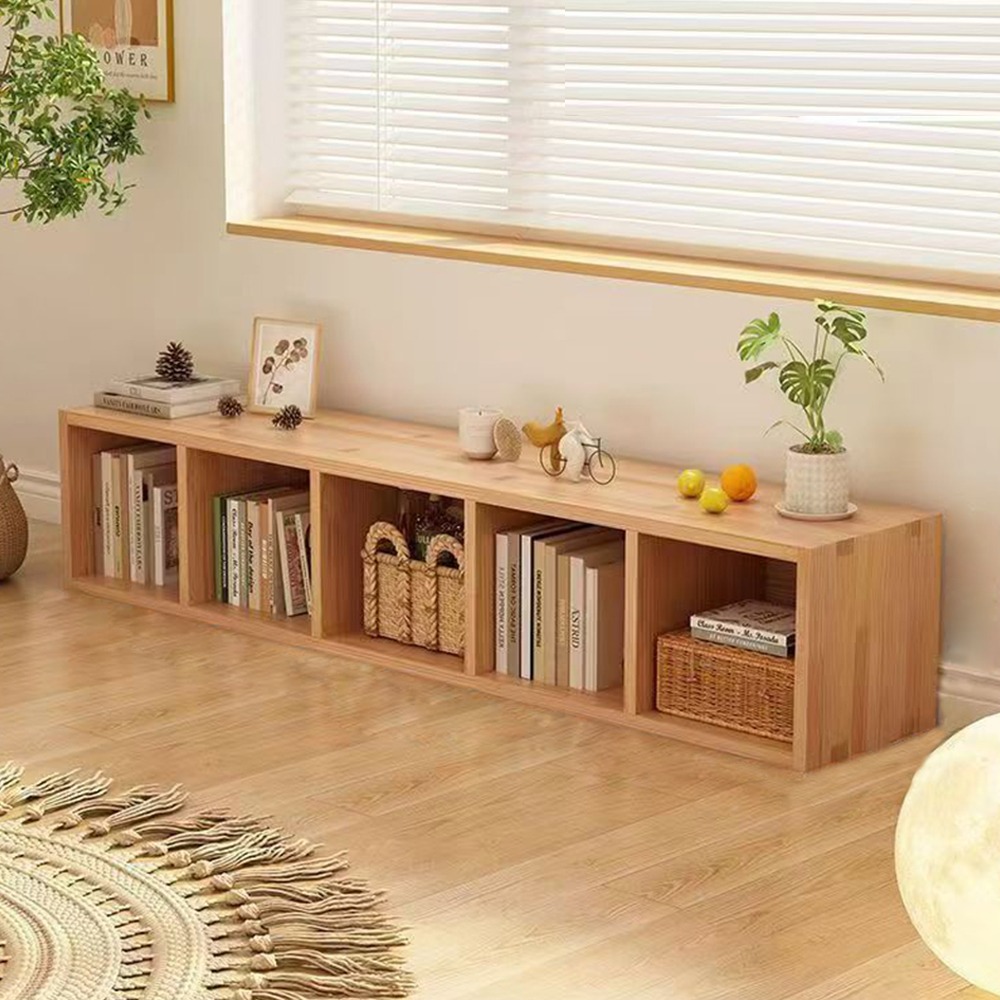 【E家工廠 464】全實木書櫃 書架 收納櫃 櫥櫃 展示櫃 櫃子 展示櫃 格子櫃 層架 儲物櫃 電視櫃 免運-細節圖2