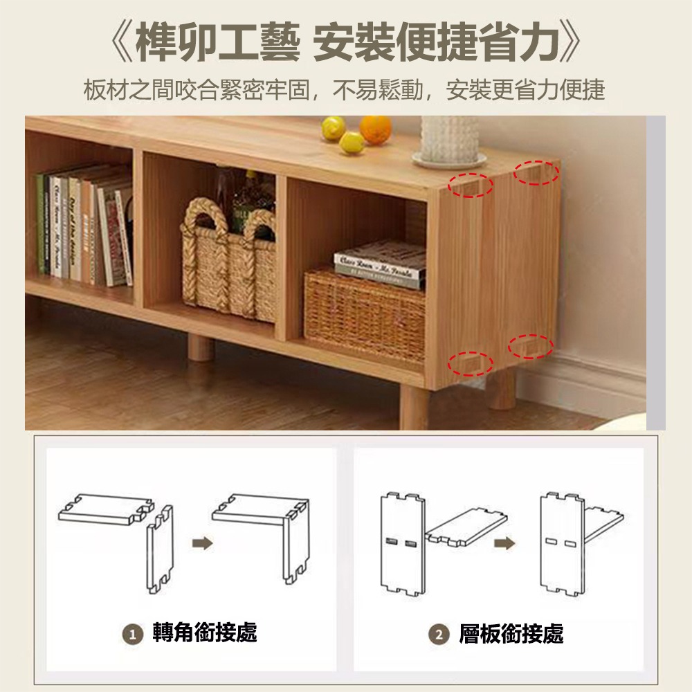 【E家工廠 464】全實木書櫃 書架 收納櫃 櫥櫃 展示櫃 櫃子 展示櫃 格子櫃 層架 儲物櫃 電視櫃 免運-細節圖7