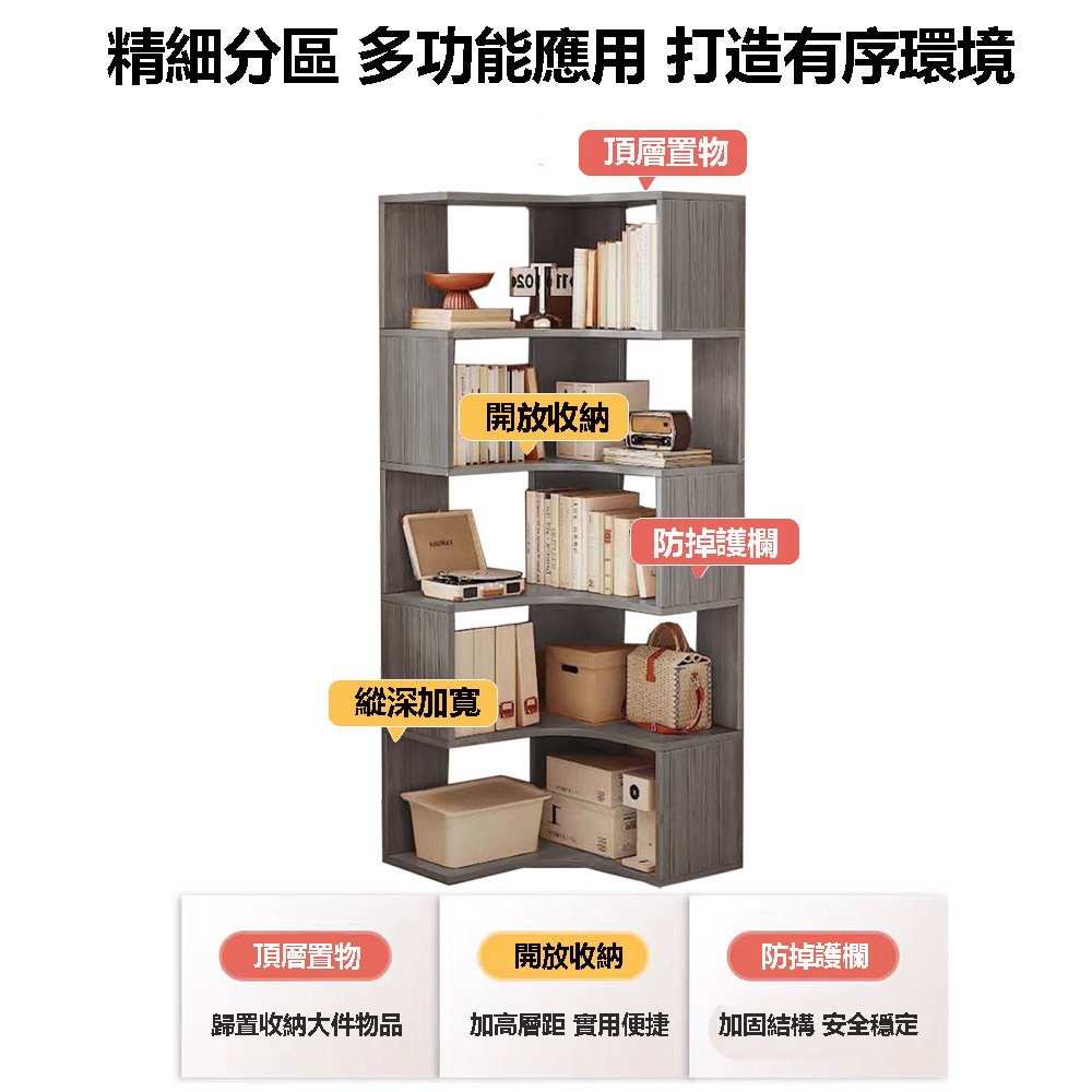 【E家工廠230】轉角櫃 書架 北歐書架 層架置物架  置物架 書櫃  收納櫃 創意書櫥 展示架 免運-細節圖6