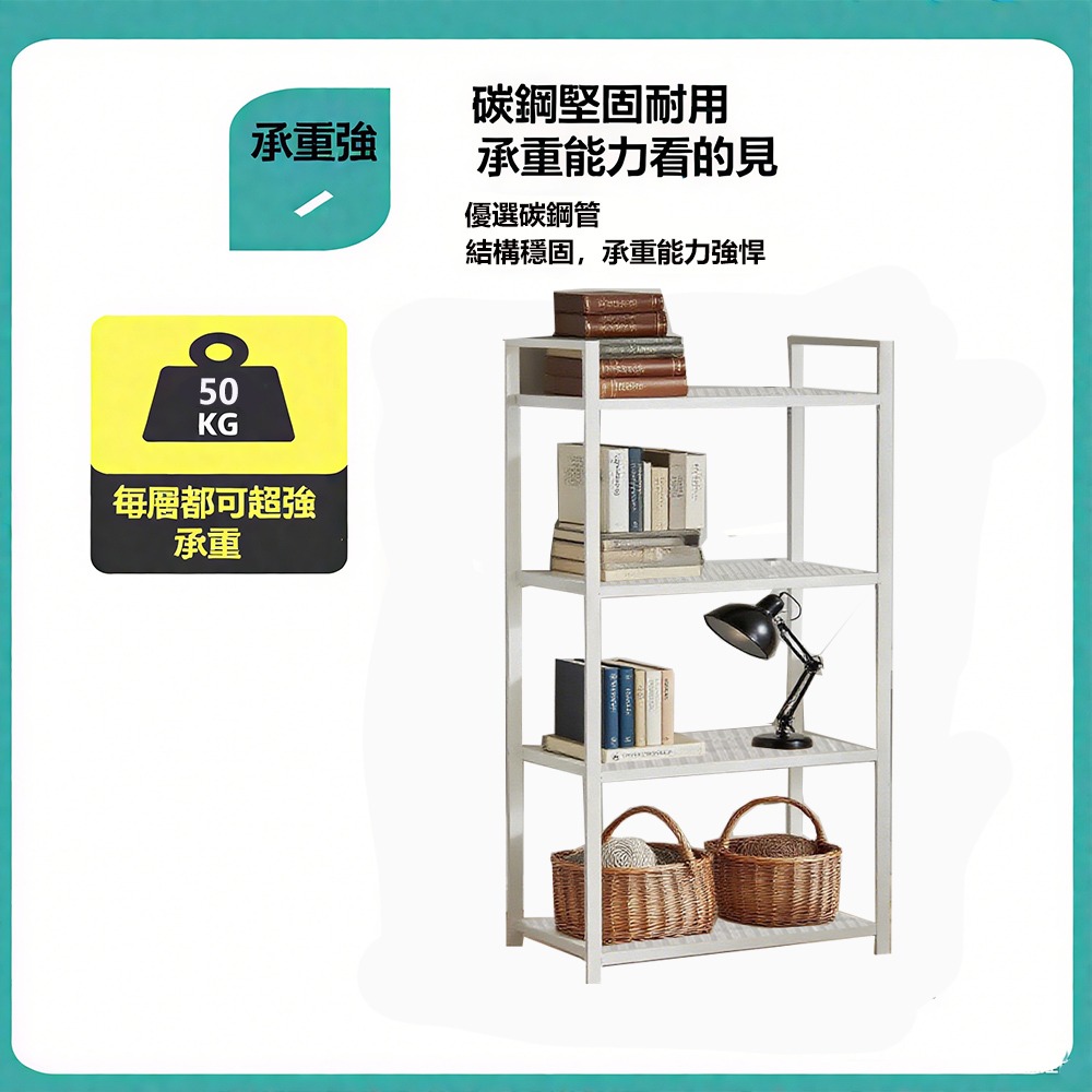【E家工廠327】免組裝折疊置物架 60公分四層置物架 層架 貨架帶輪子 收納架 鐵力士架 架子 免運-細節圖3