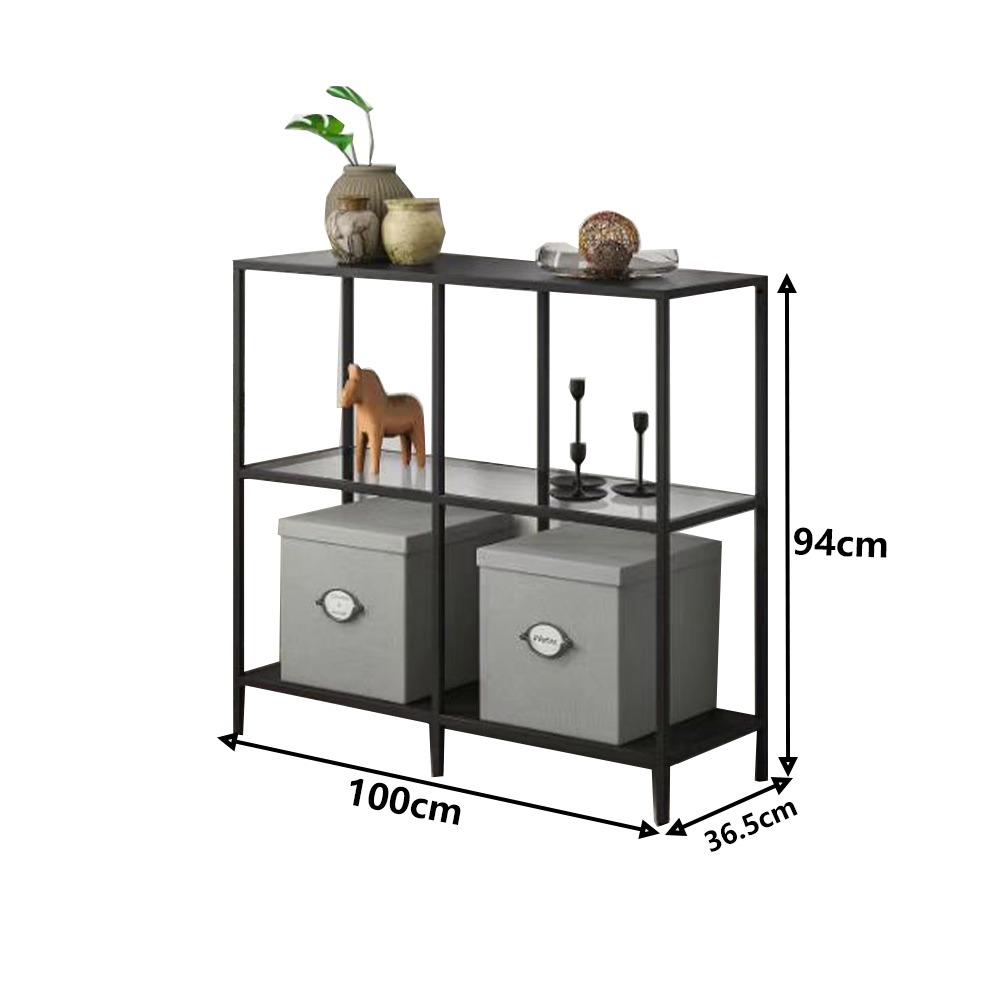 【E家工廠371】宜家同款同質量 100公分玄關桌 三層置物架 層架置物架 透明玻璃層架 免運-細節圖8