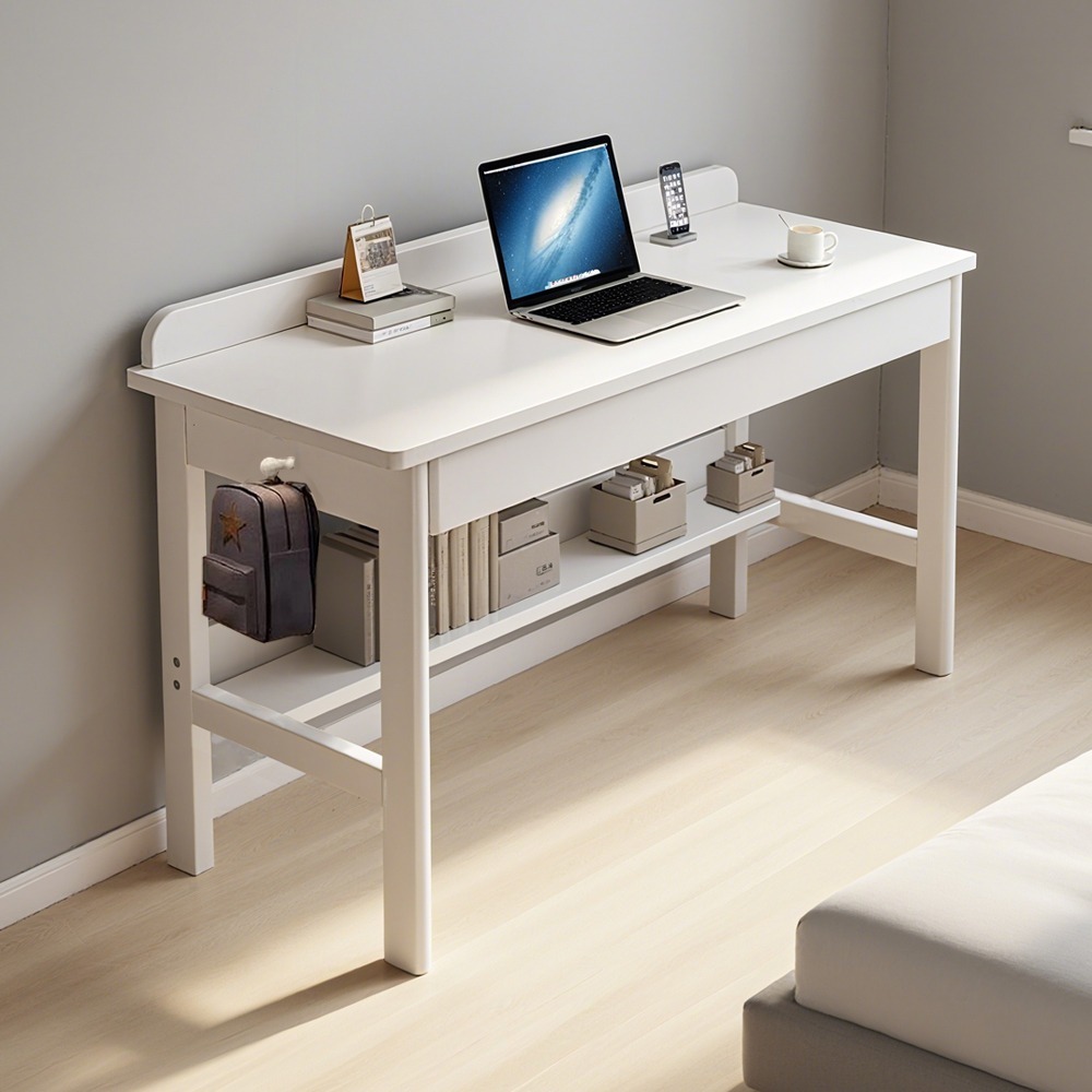 【E家工廠043】全實木書桌 80公書桌電腦桌 櫃體整裝僅需裝腳 學生桌 工作桌 抽屜收納 免運-細節圖2