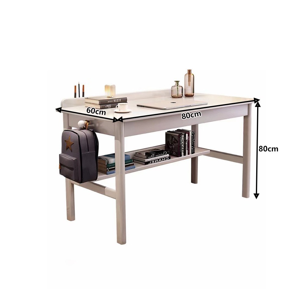 【E家工廠043】全實木書桌 80公書桌電腦桌 櫃體整裝僅需裝腳 學生桌 工作桌 抽屜收納 免運-細節圖7