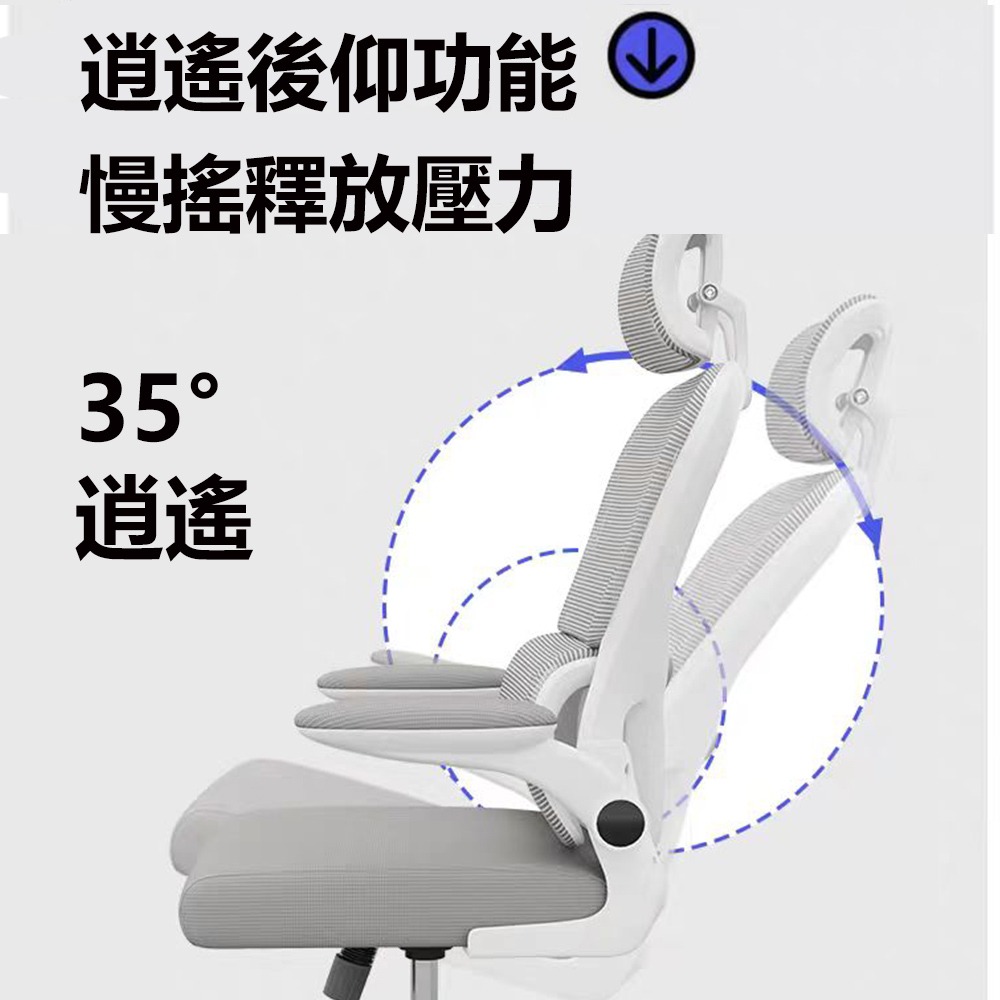 【E家工廠344】護腰人體工學椅 電腦椅 辦公椅 旋轉椅 升降椅 書桌椅 透氣網椅  分區釋壓-細節圖7