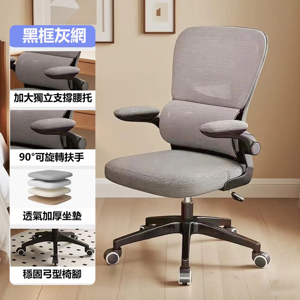【E家工廠452】護腰人體工學椅 電腦椅 辦公椅 旋轉椅 升降椅 書桌椅 透氣網椅  分區釋壓 自適應腰托-細節圖5