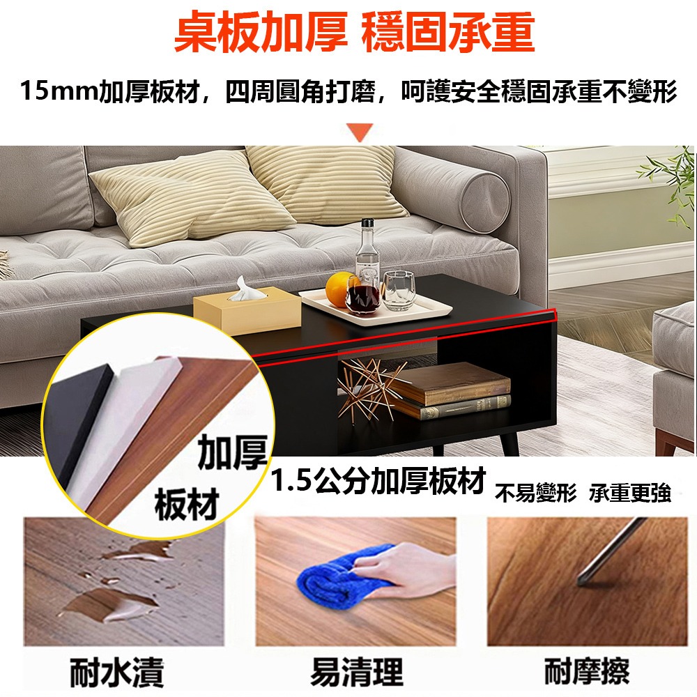 【E家工廠172】茶几桌 邊桌 收納茶几 客廳茶几  客廳桌 客廳收納 咖啡桌 會客桌 茶几 免運-細節圖6