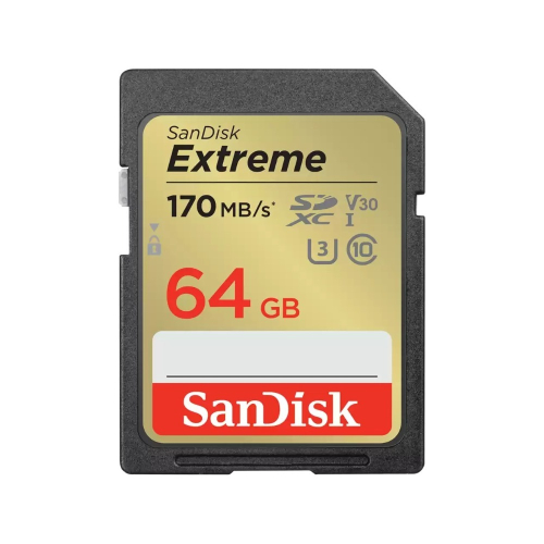 『儲存玩家』SanDisk Extreme SDXC U3 V30 64GB 記憶卡 讀寫170/80