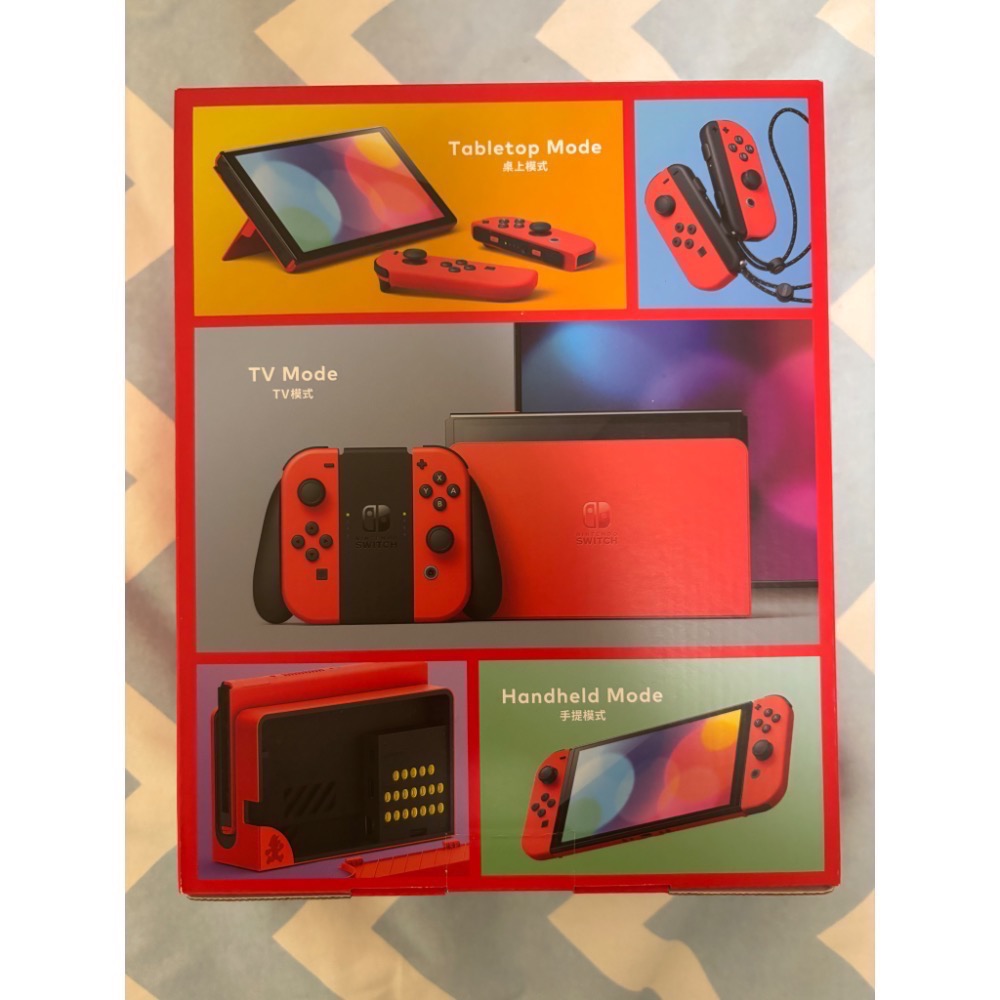 Nintendo 任天堂 Switch OLED 主機 瑪利歐 亮麗紅 全新 台灣公司貨-細節圖2