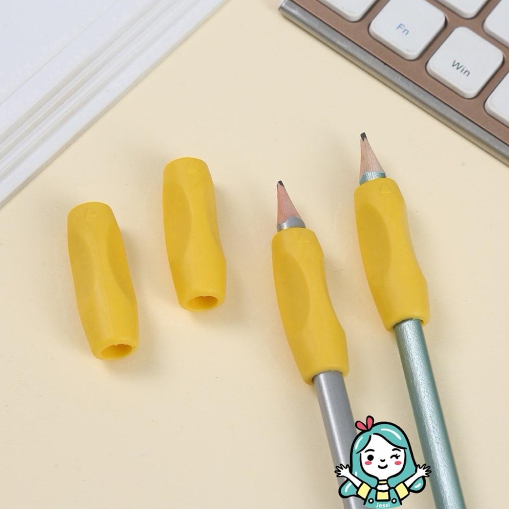 全新｜兒童寫字矯正器 握筆矯正器 握筆姿勢 寫字矯正器 鉛筆 自動鉛筆 筆套 筆型矯正器 文具（顏色隨機出）-細節圖4