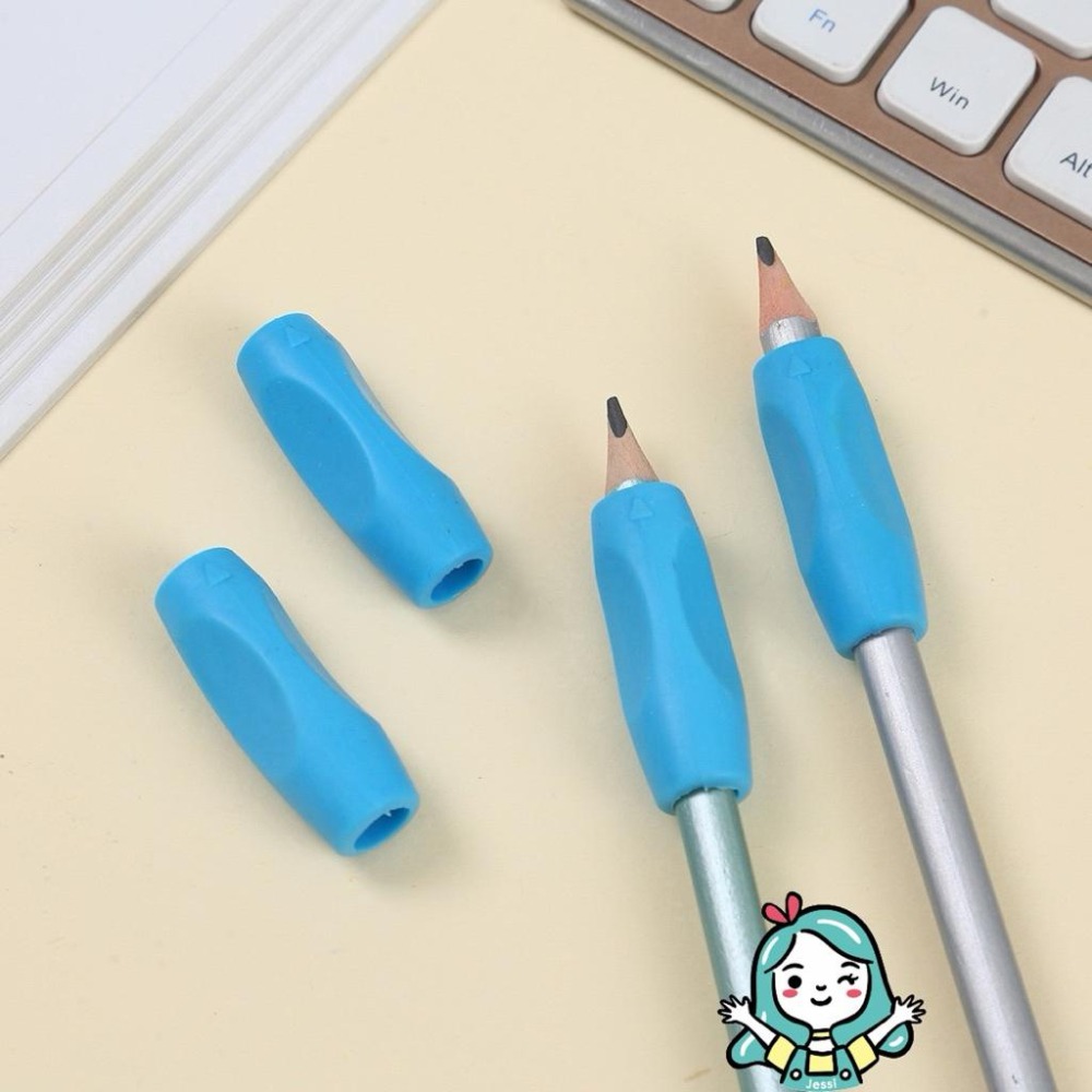 全新｜兒童寫字矯正器 握筆矯正器 握筆姿勢 寫字矯正器 鉛筆 自動鉛筆 筆套 筆型矯正器 文具（顏色隨機出）-細節圖5