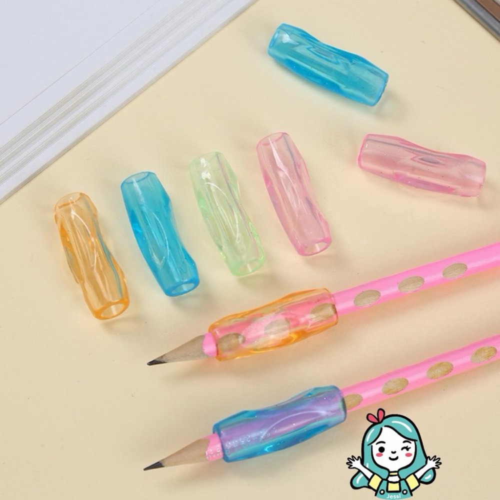全新｜兒童寫字矯正器 握筆矯正器 握筆姿勢 寫字矯正器 鉛筆 自動鉛筆 筆套 筆型矯正器 文具（顏色隨機出）-細節圖6